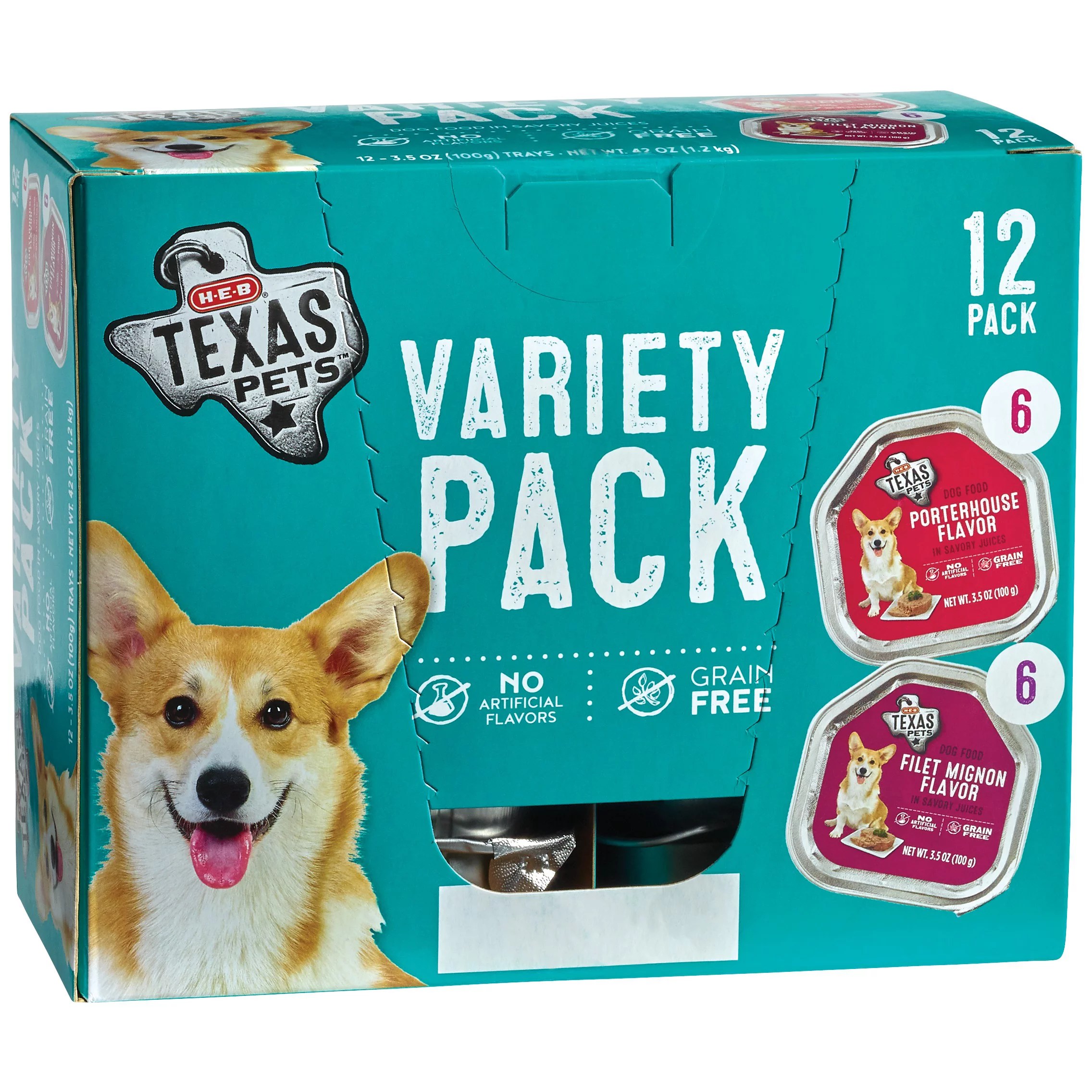 HEB Texas Pets Filet Mignon & Porterhouse Wet Dog Food Variety Pack Shop Dogs at HEB