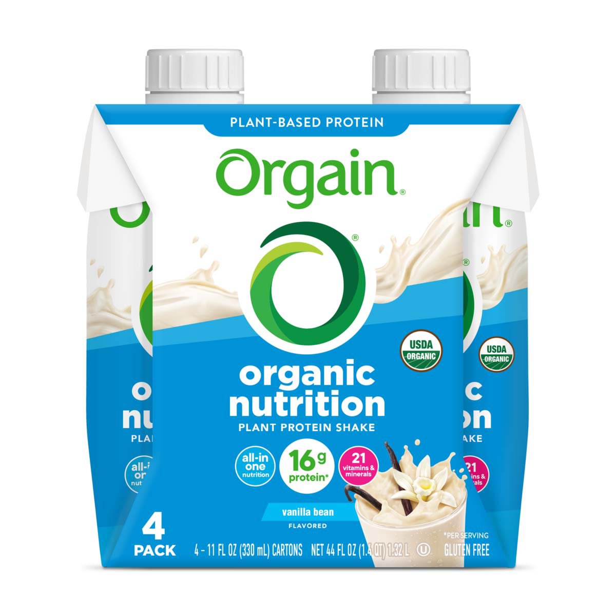 Orgain Vegan Protein Shake Vanilla Bean 11 oz Cartons Shop Diet & Fitness at HEB