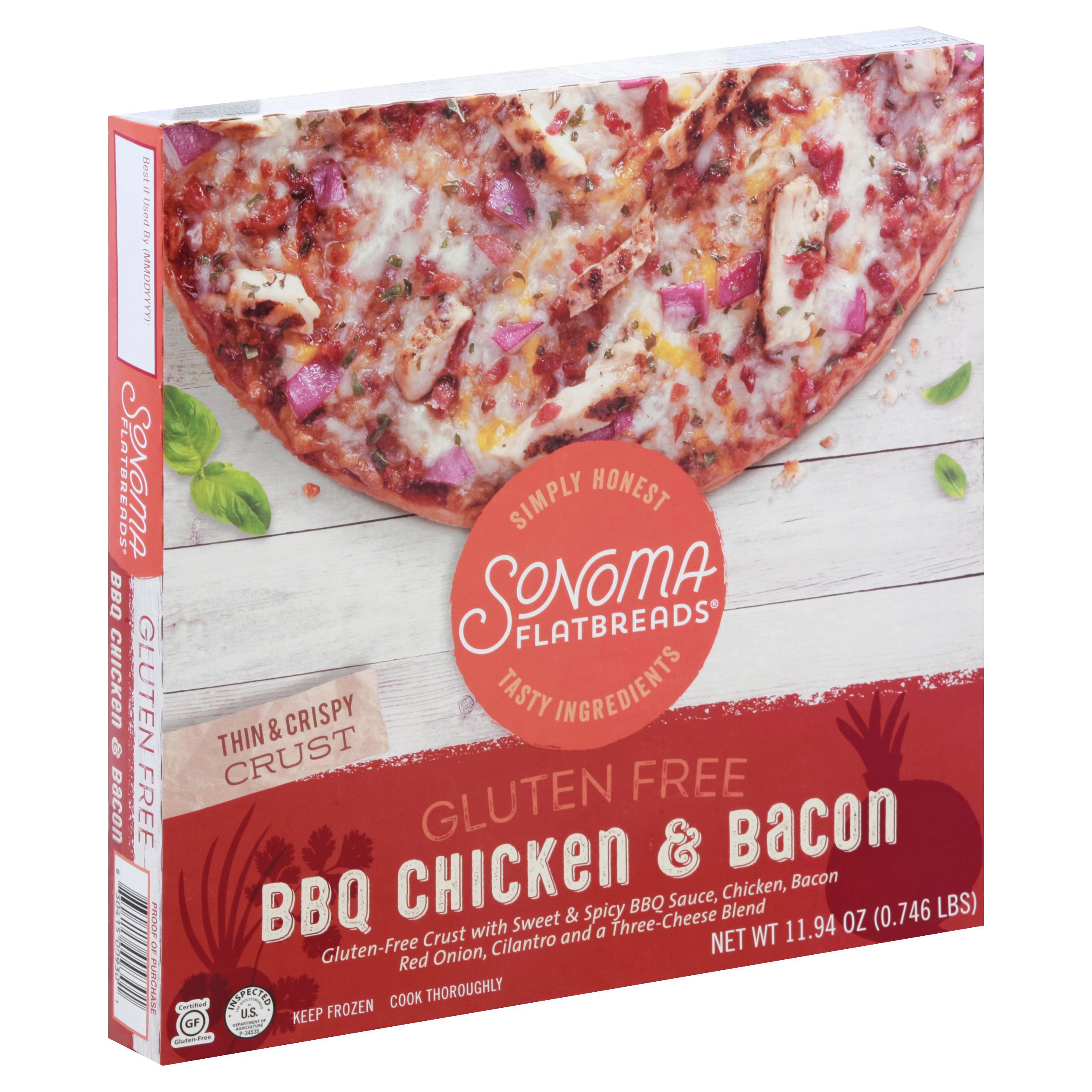 Sonoma Flatbreads Gluten Free BBQ Chicken Bacon Pizza Shop Pizza at HEB