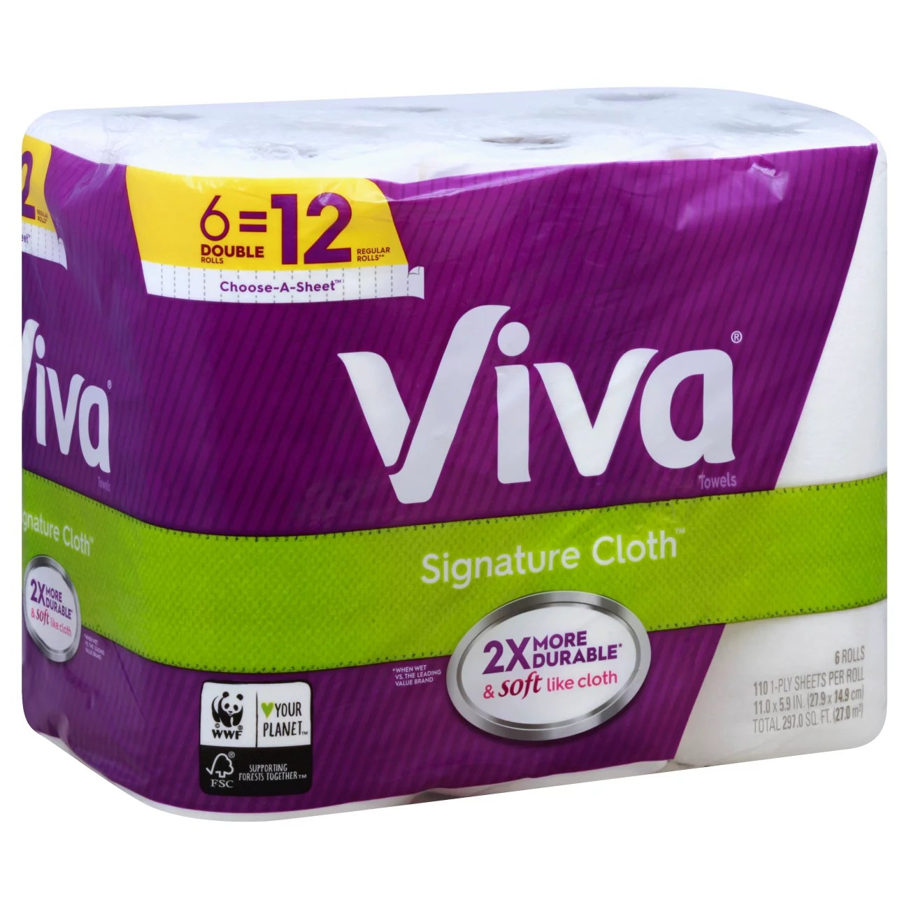 Viva Signature Cloth ChooseASheet Double Roll Paper Towels Shop