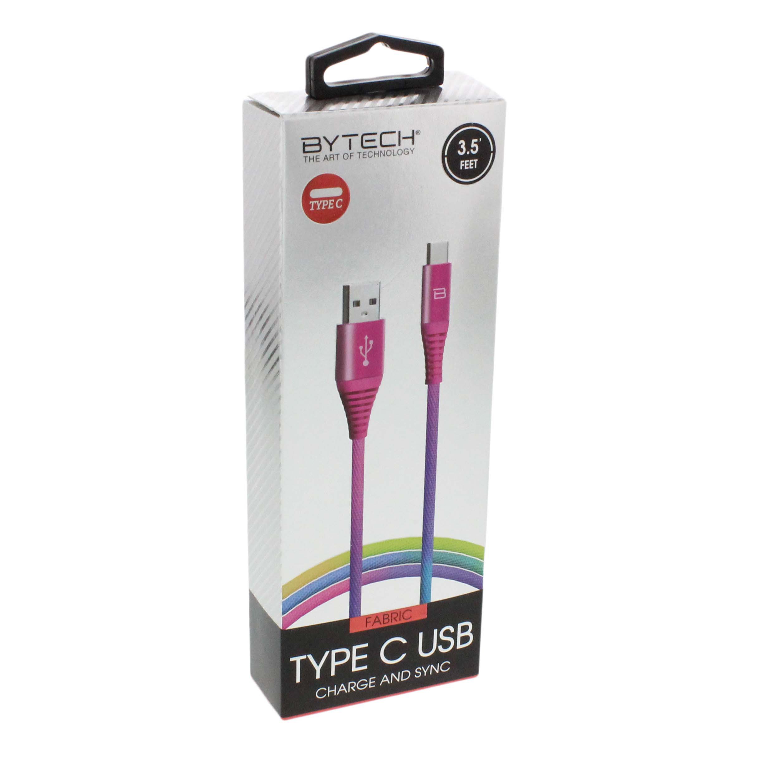 Bytech TypeC USB Rainbow Fabric Lightning Cable Shop Cables