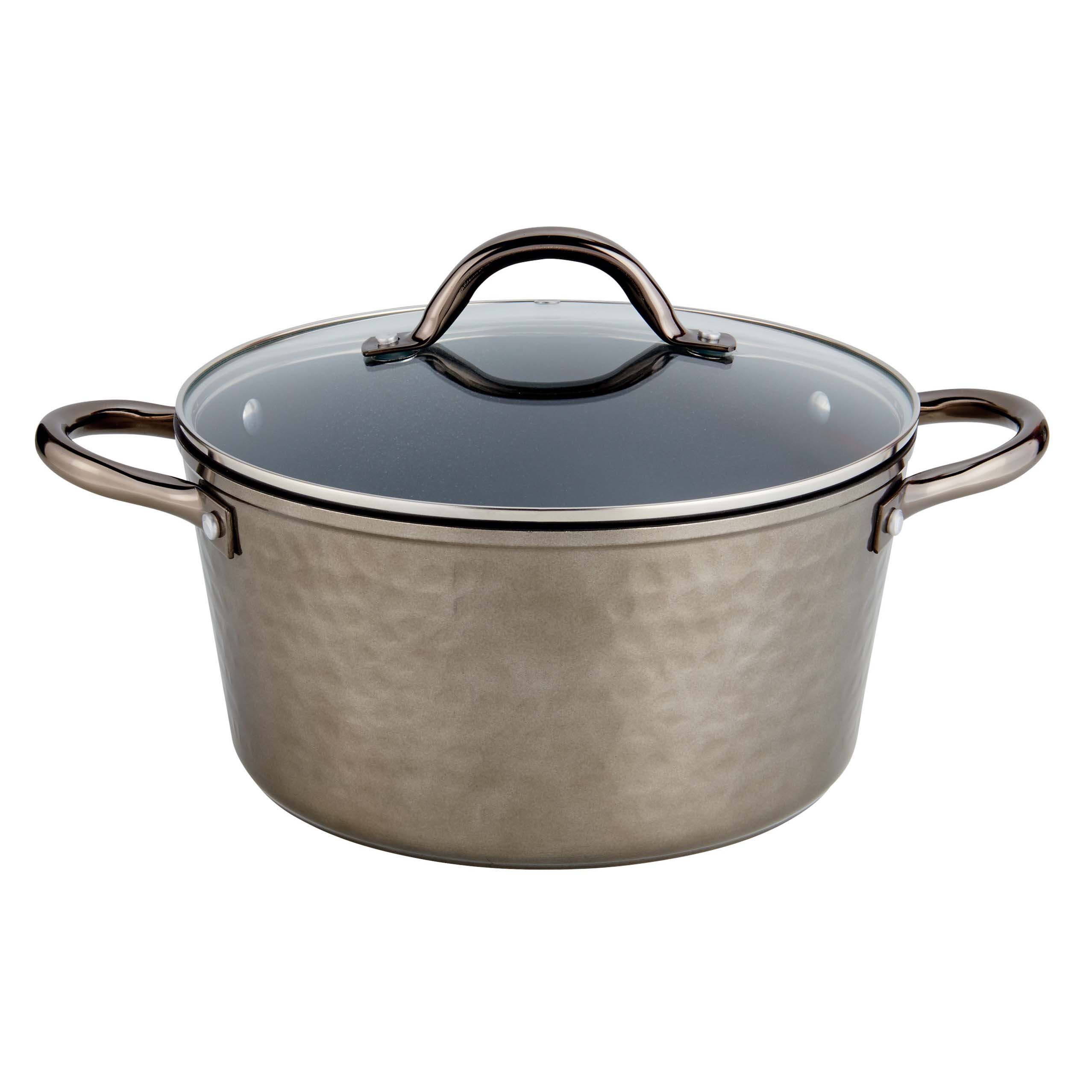 Kitchen & Table Black Hammered Stock Pot Shop Cookware at HEB