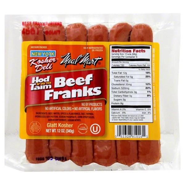 Meal Mart Kosher Beef Franks Shop Meat at HEB