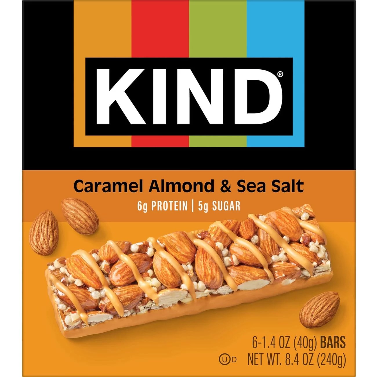 Kind Caramel Almond & Sea Salt Bars Shop Granola & Snack Bars at HEB