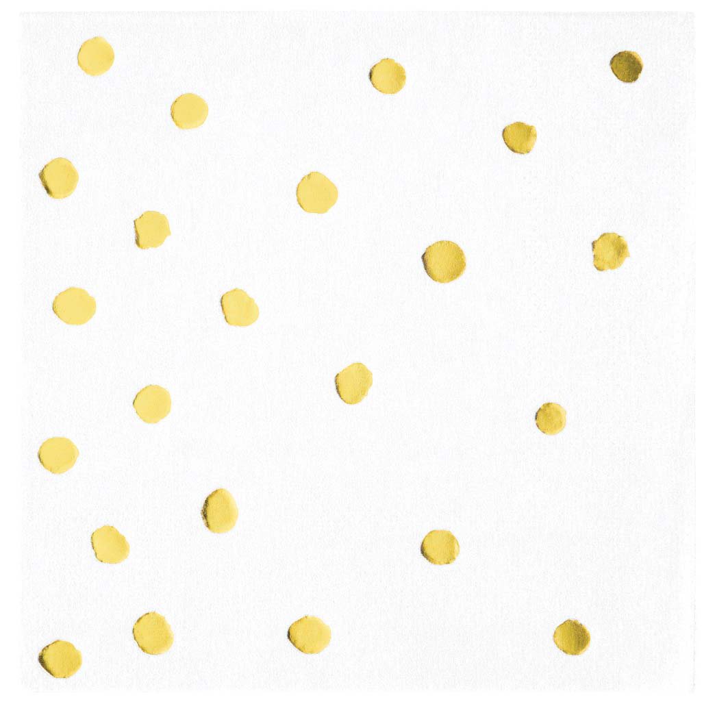 Creative Converting White Gold Foil Napkins Shop Disposable