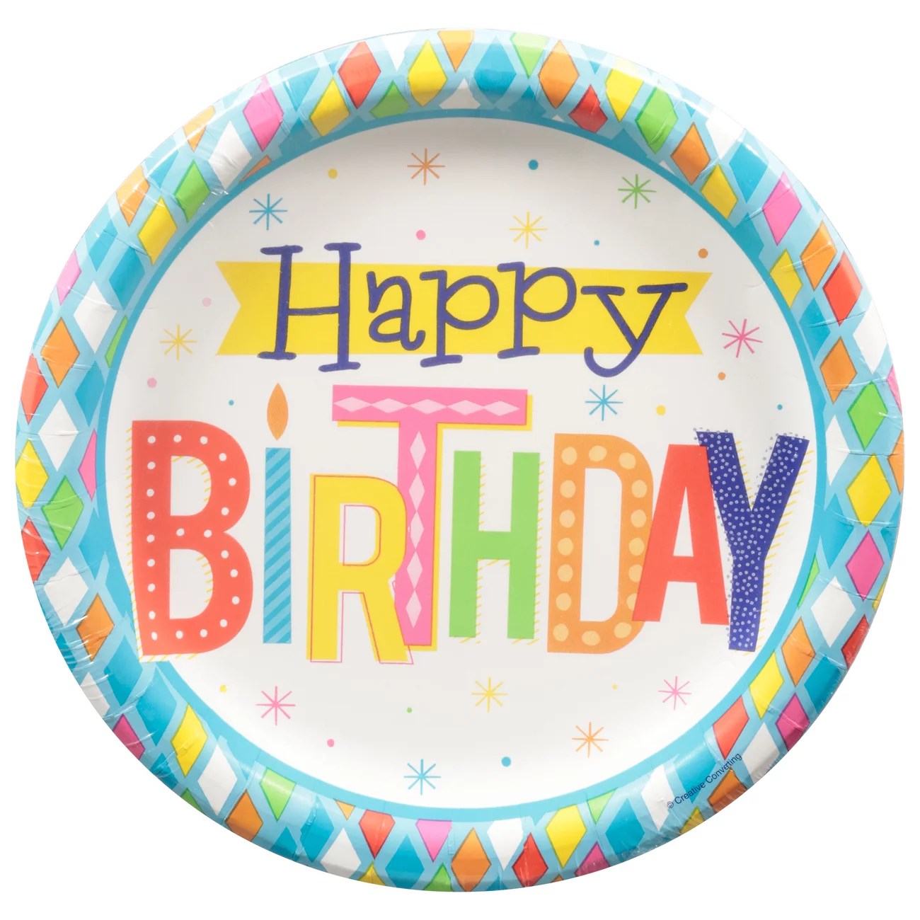 Party Creations Bright Happy Birthday Paper Plates 12" Shop Plates