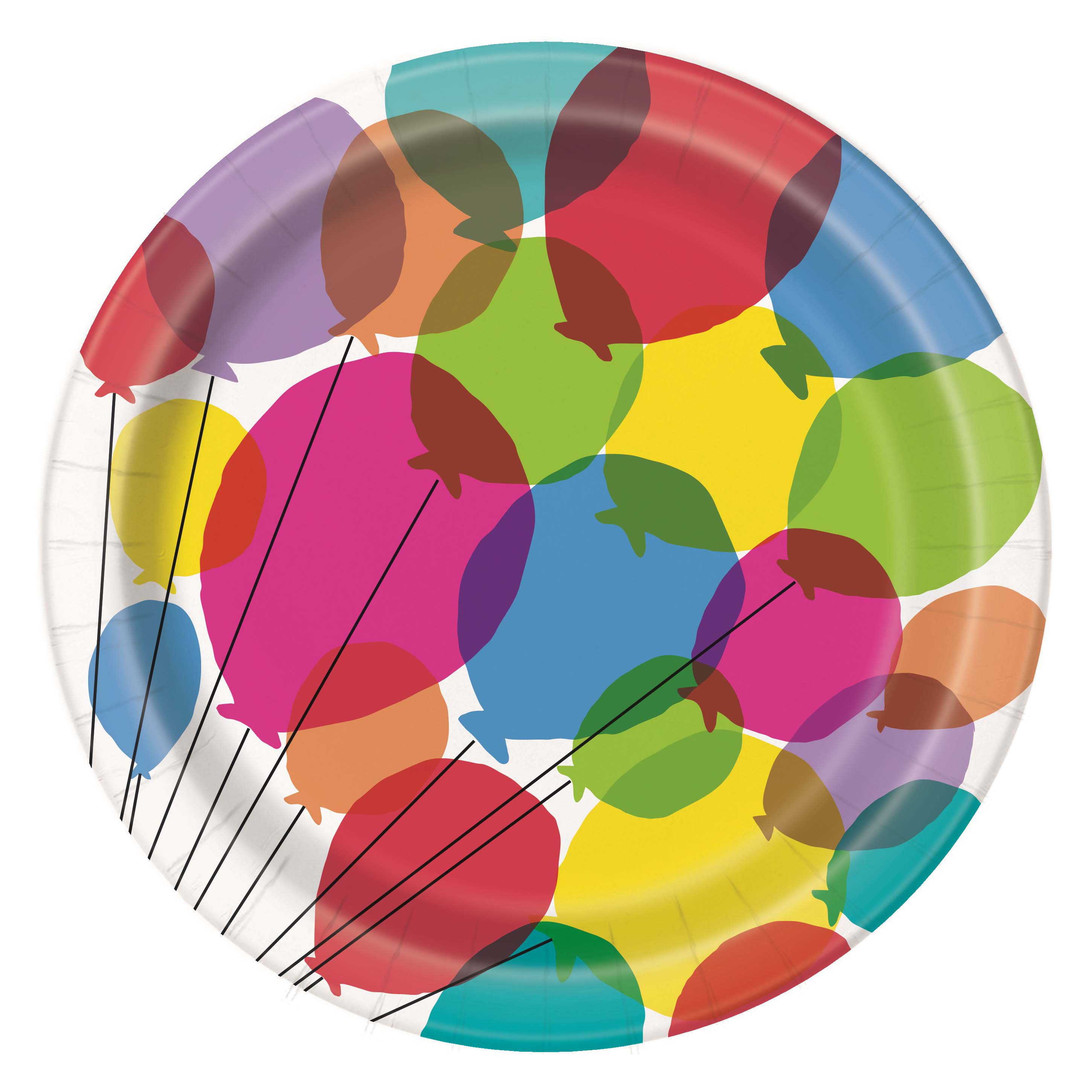 Unique Balloons & Rainbow Birthday Paper Plates, 9 in. Shop Plates