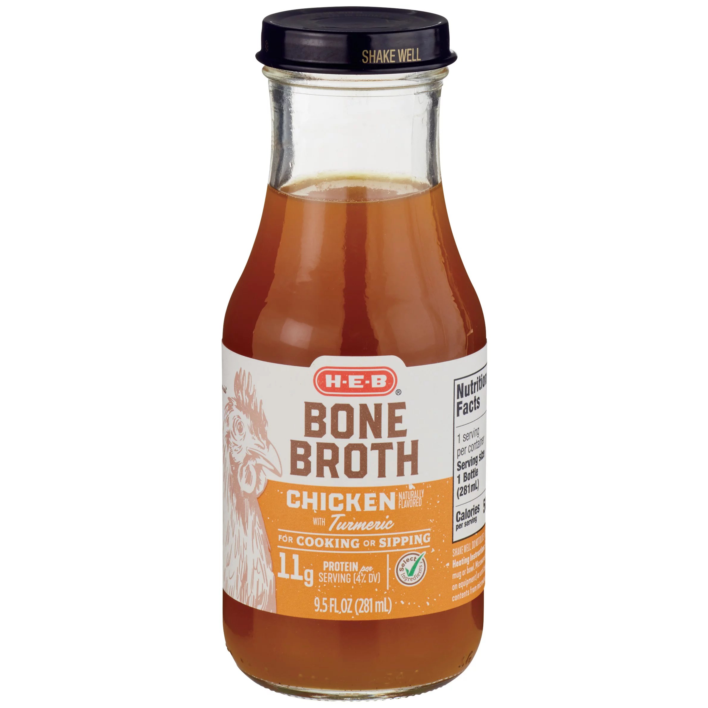 HEB Select Ingredients Chicken Turmeric Bone Broth Shop Broth