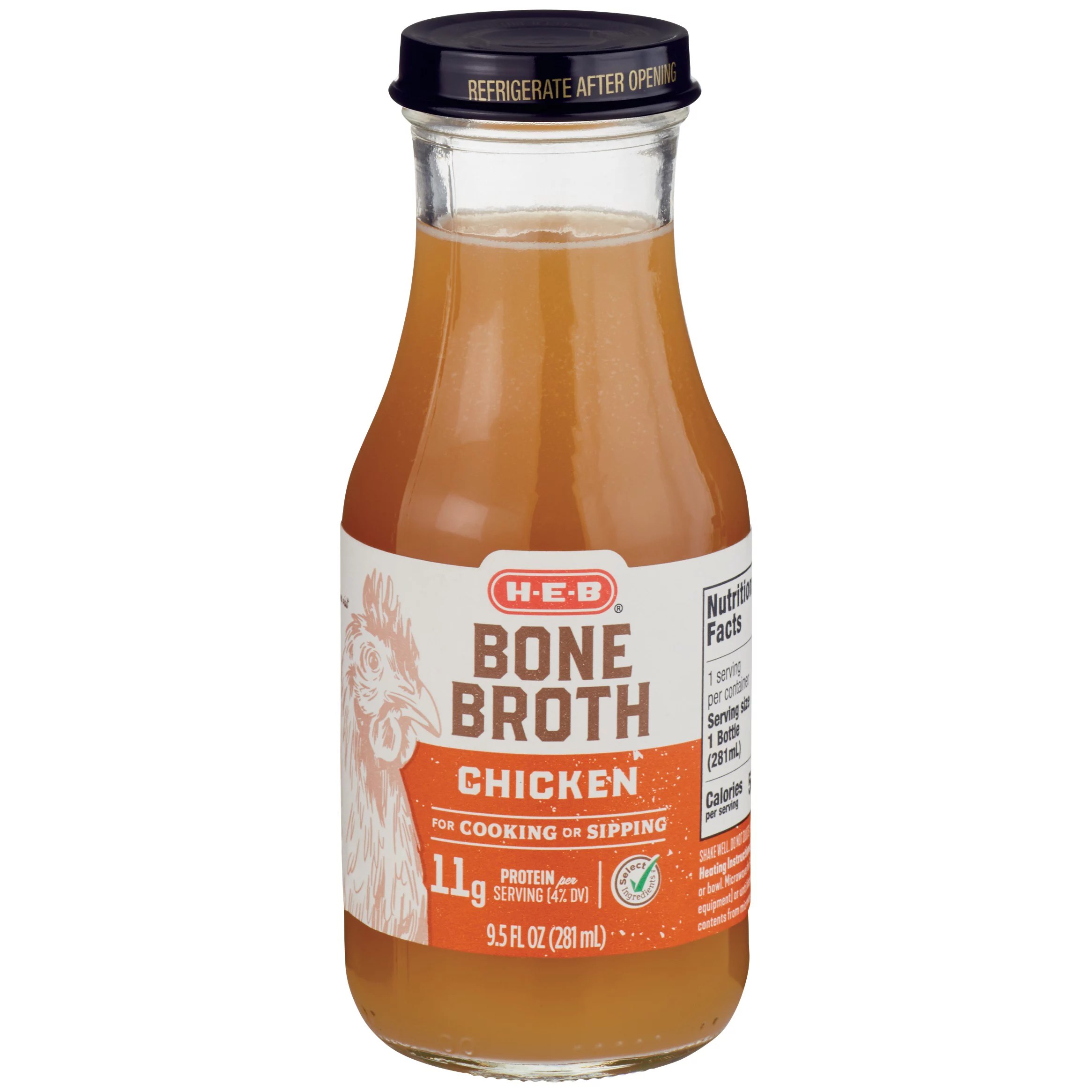 HEB Select Ingredients Chicken Bone Broth Shop Broth & Bouillon at