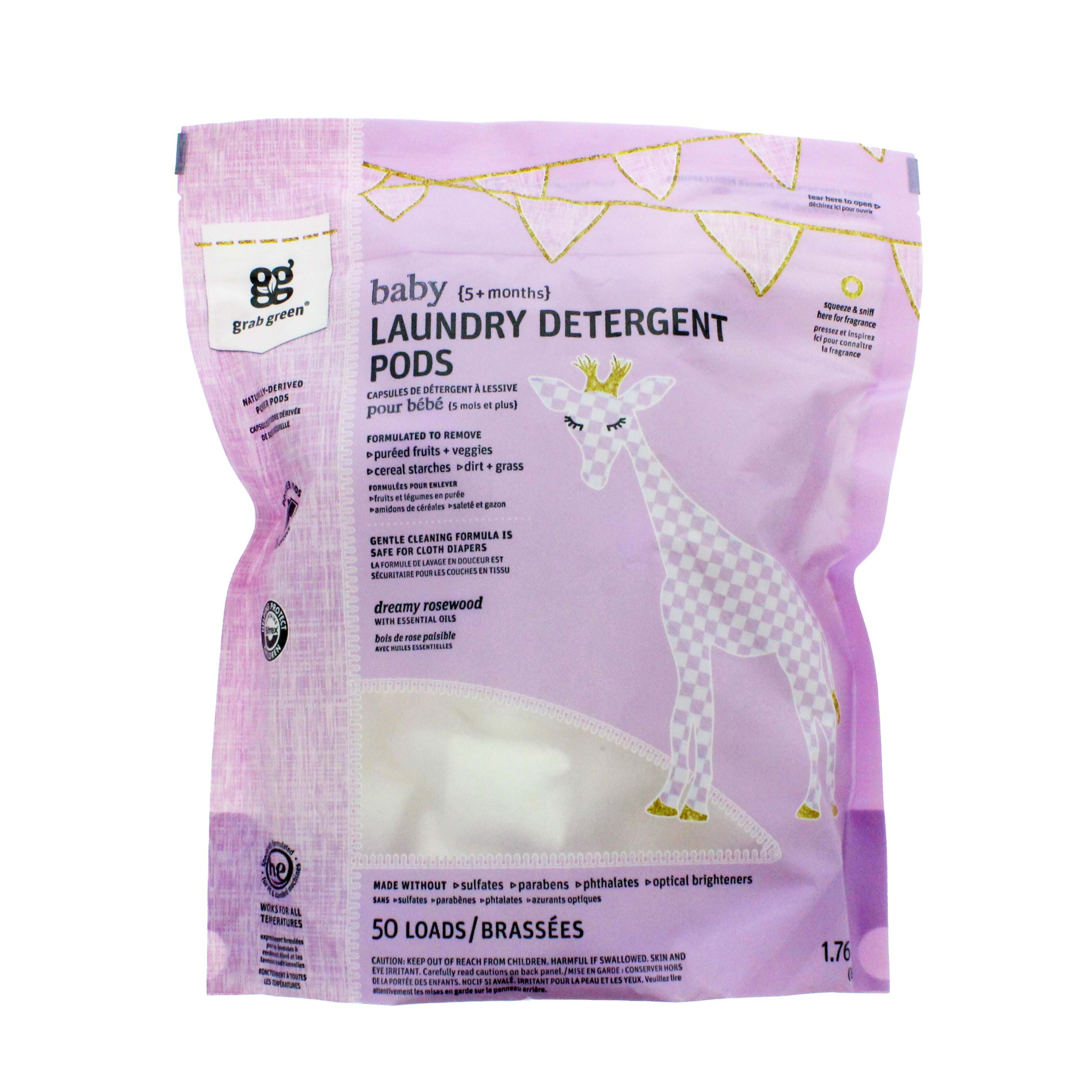 Grab Green Baby Laundry Pods Dreamy Rosewood Shop Detergent at HEB