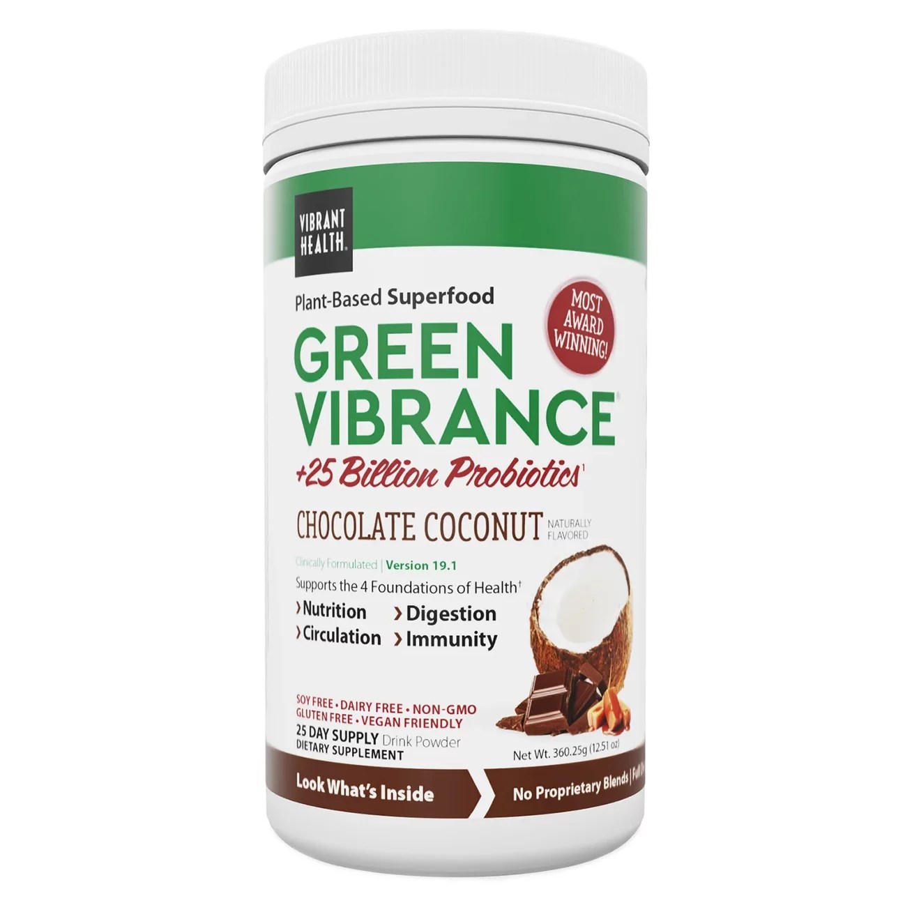 Vibrant Health Green Vibrance Superfood Chocolate Coconut Powder Shop
