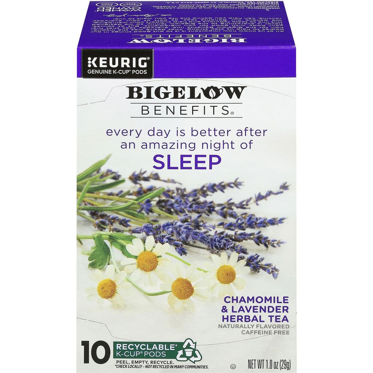 Bigelow Benefits Chamomile & Lavender Herbal Tea Single Serve K Cups
