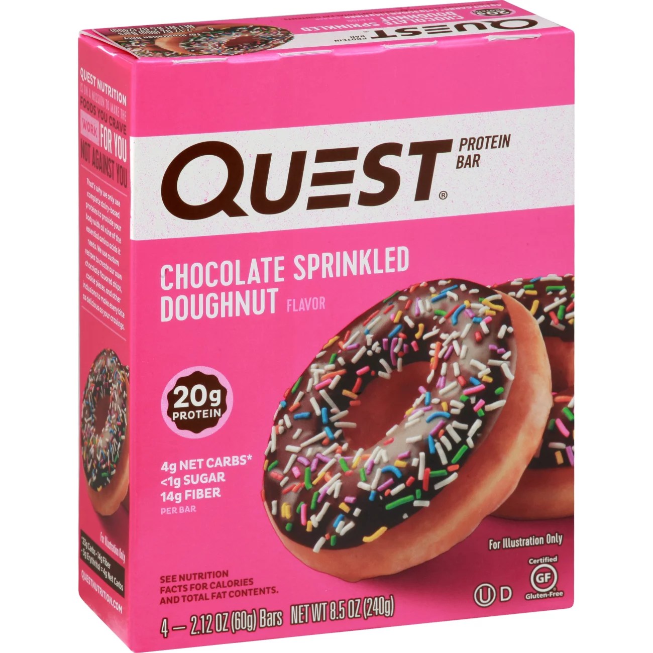 Quest Chocolate Sprinkled Doughnut Protein Bars Shop Granola & Snack
