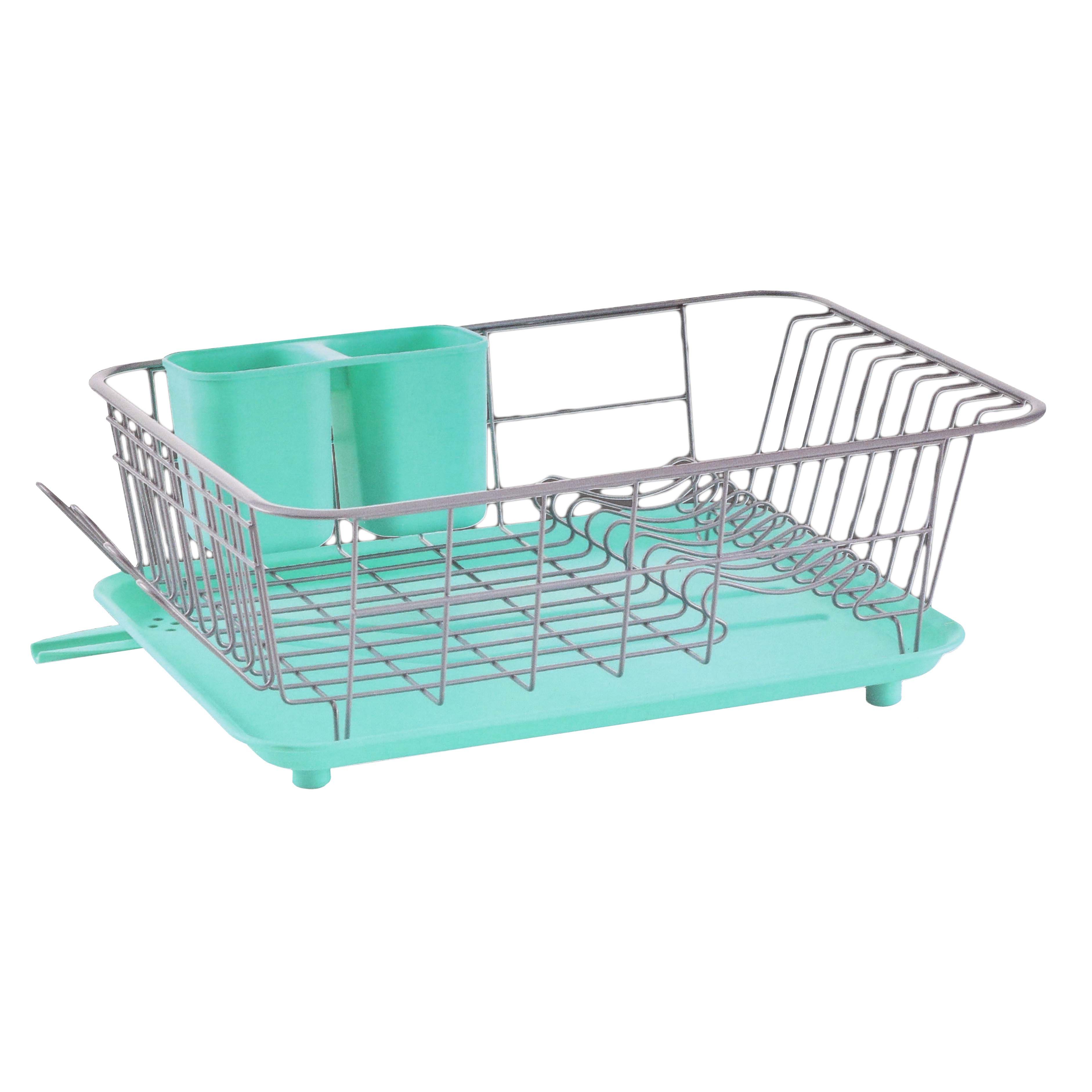 Farberware Teal Compact Dish Rack Shop Dish Drainers at HEB