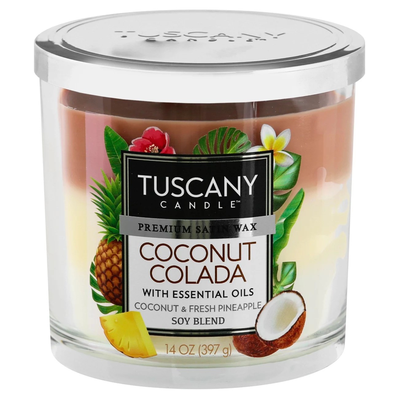 Tuscany Candle Coconut Colada Soy Blend Scented Candle with Essential