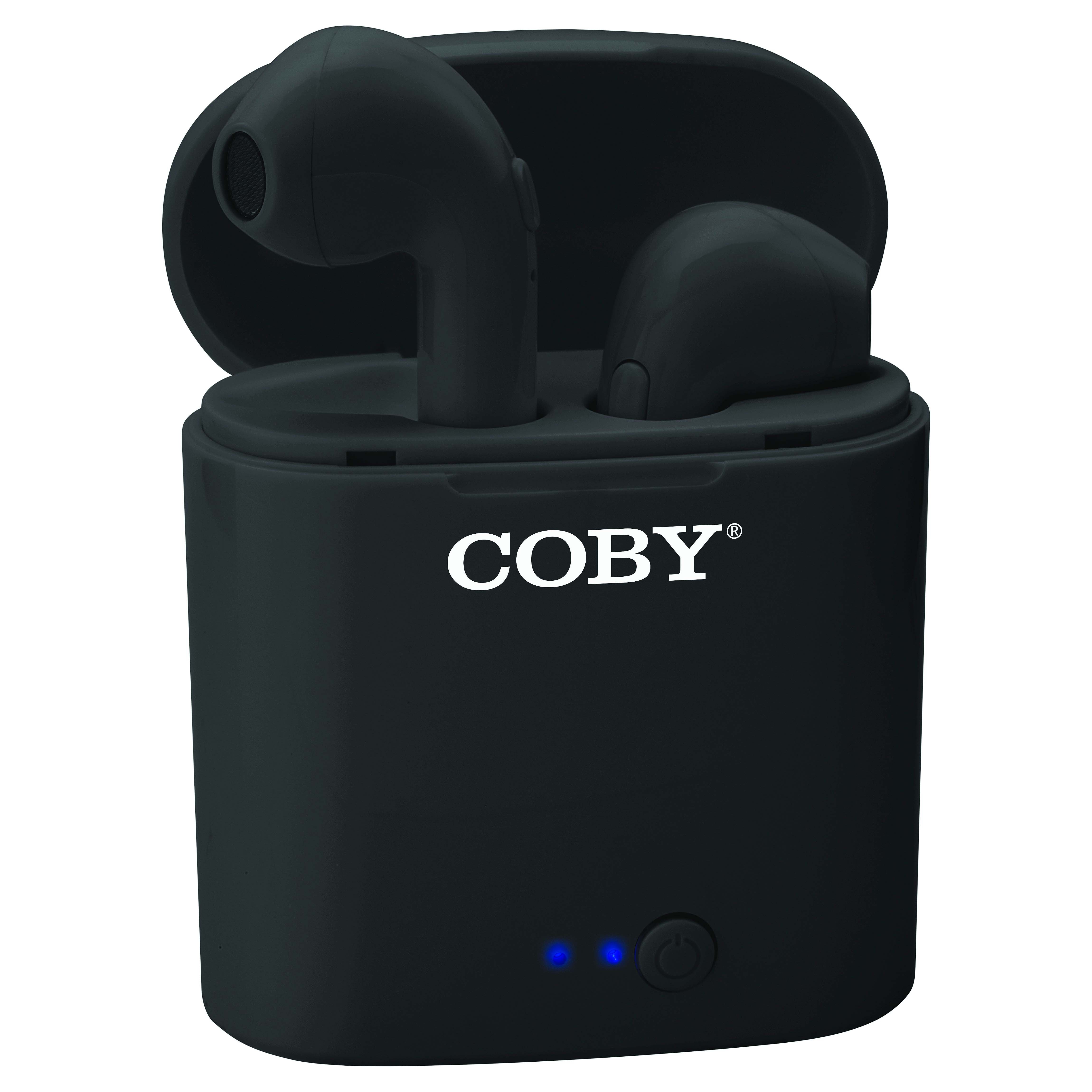 Coby Black Tru Wireless Bluetooth Earbuds with Charging Case - Shop