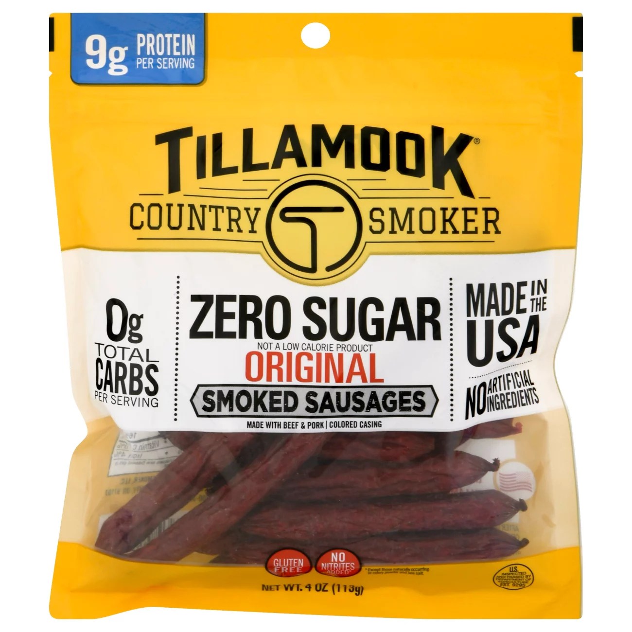 Tillamook Country Smoker Zero Sugar Original Sausage Sticks Shop