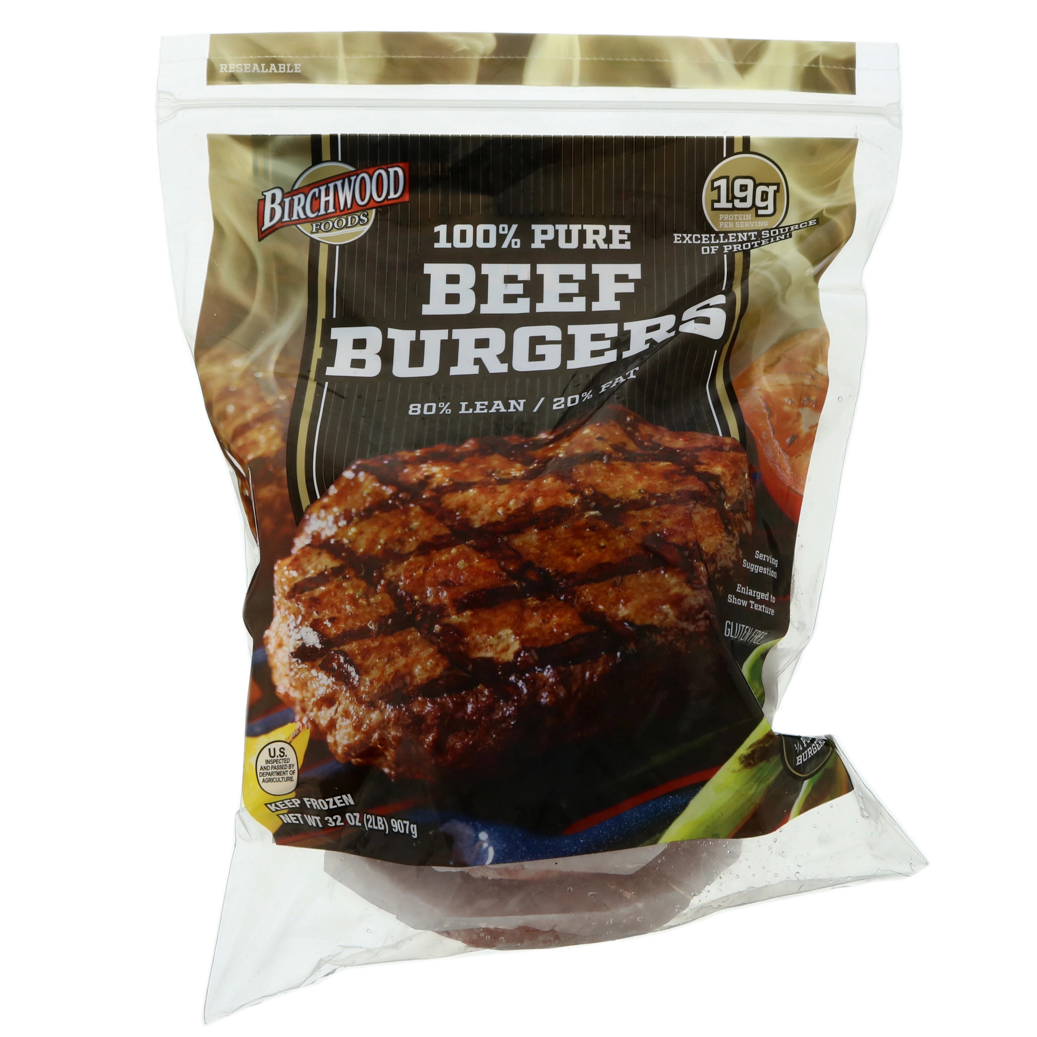Birchwood 100 Pure Beef Burgers 80 Lean Shop Beef & Veal at HEB