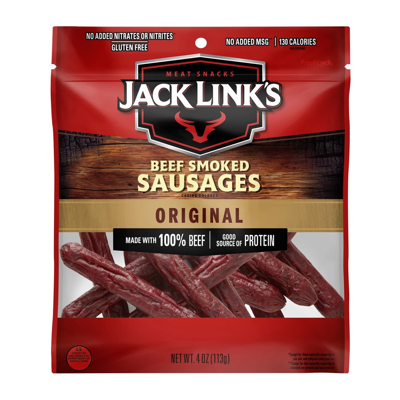 Jack Link's Smokehouse Original Recipe Beef Sausages Shop Jerky at HEB