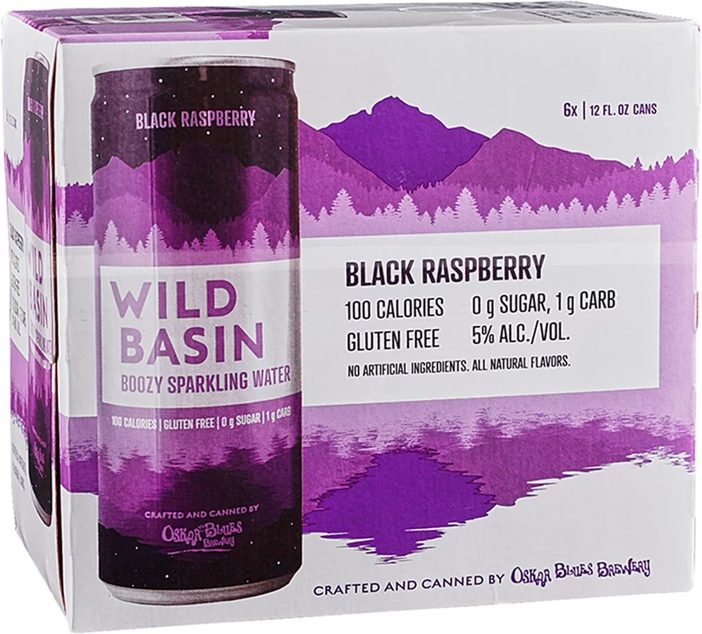Oskar Blues Wild Basin Black Raspberry Boozy Sparkling Water 12 oz Cans