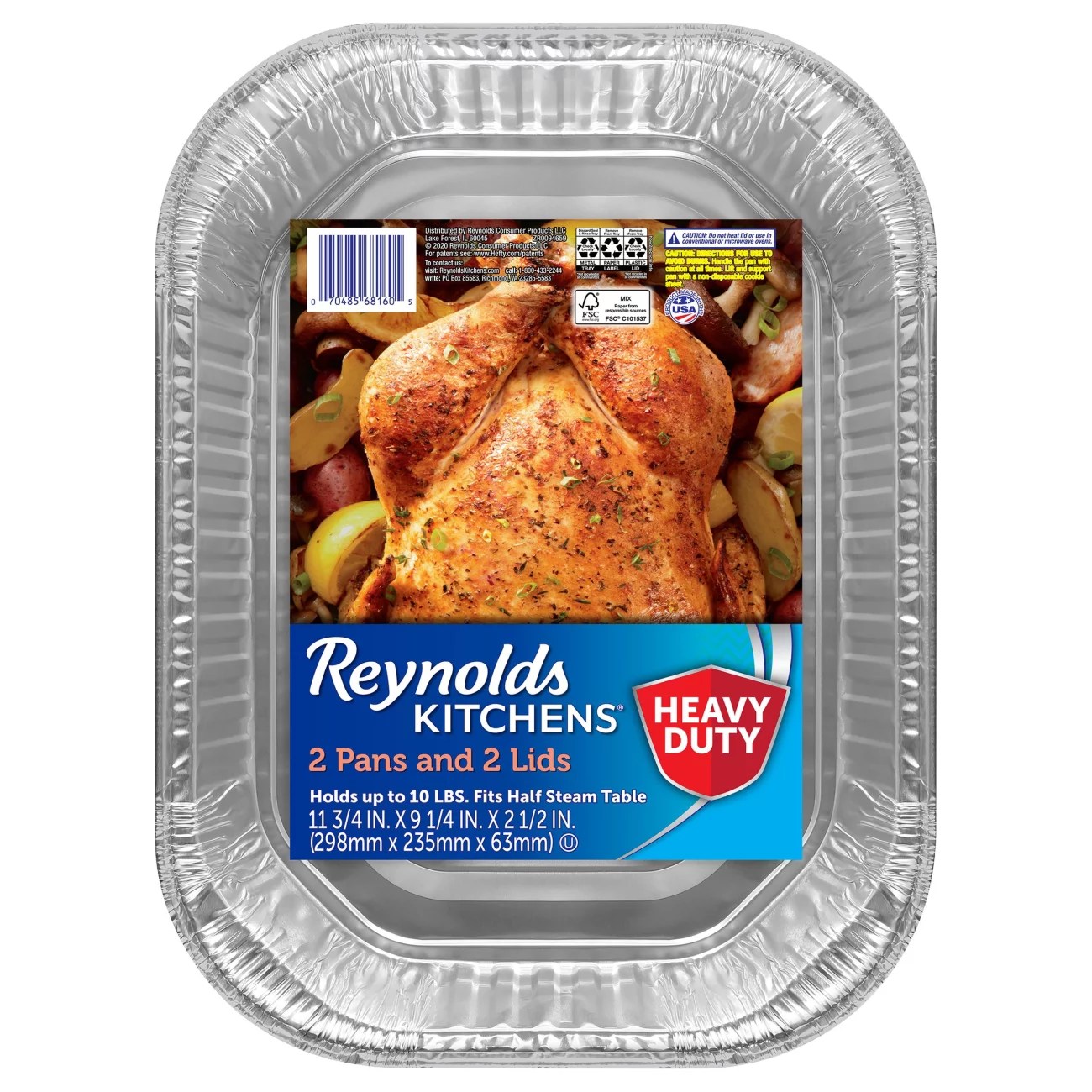 Reynolds Kitchens Disposable Roasting Pans with Lids Shop Disposable Kitchenware at HEB