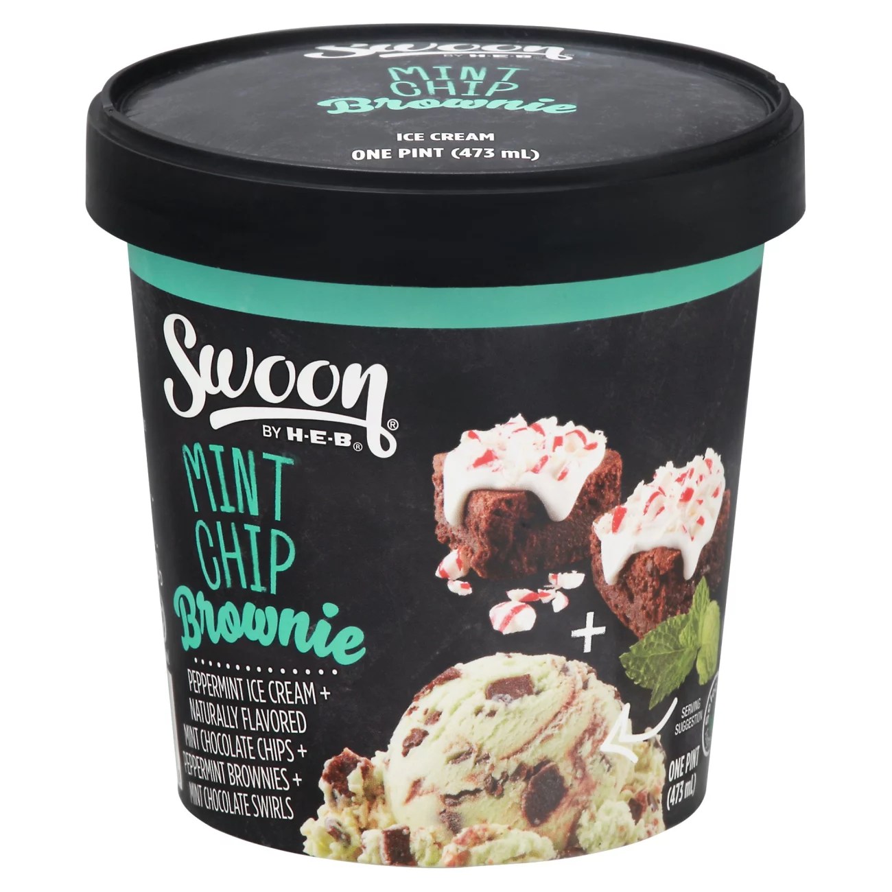 Swoon by HEB Mint Chip Brownie Ice Cream Shop Ice Cream at HEB