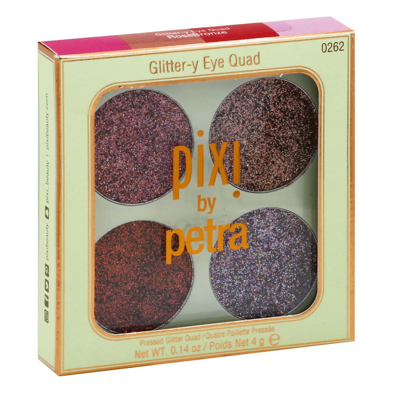 Pixi Glittery Eye Quad Rose Bronze Shop Makeup at HEB