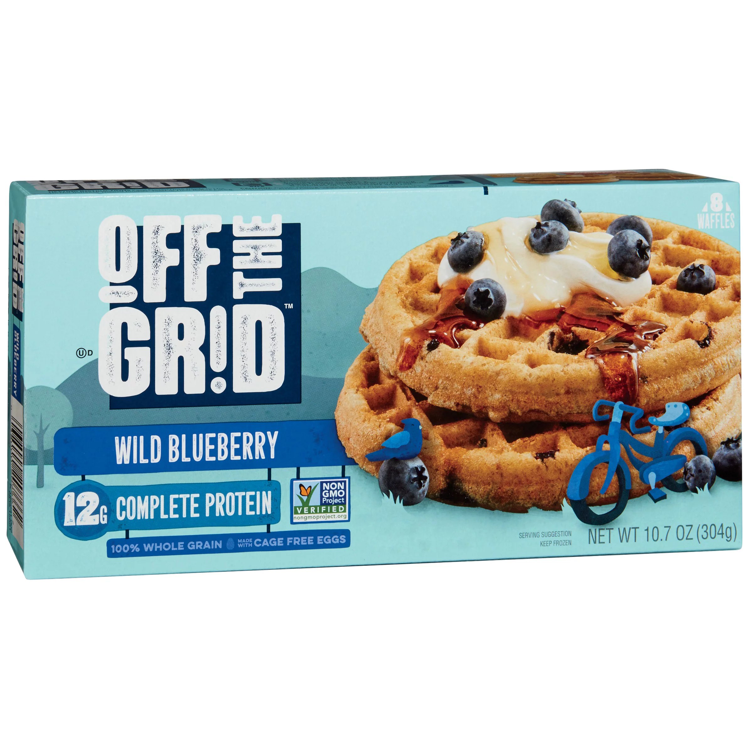 Off the Grid Wild Blueberry Waffles Shop Entrees & Sides