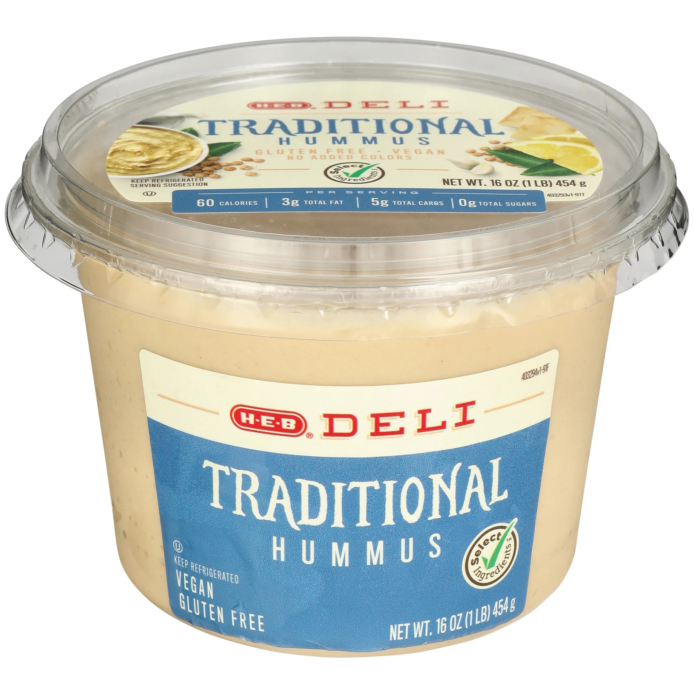 HEB Select Ingredient Traditional Hummus Shop Dip at HEB