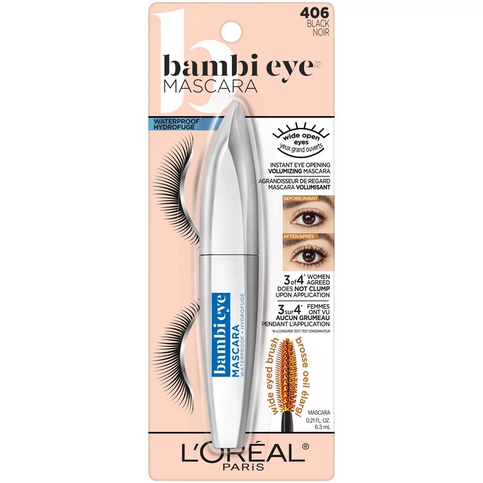 L'Oreal Paris Bambi Eye Waterproof Mascara, Black Shop Eyes at HEB