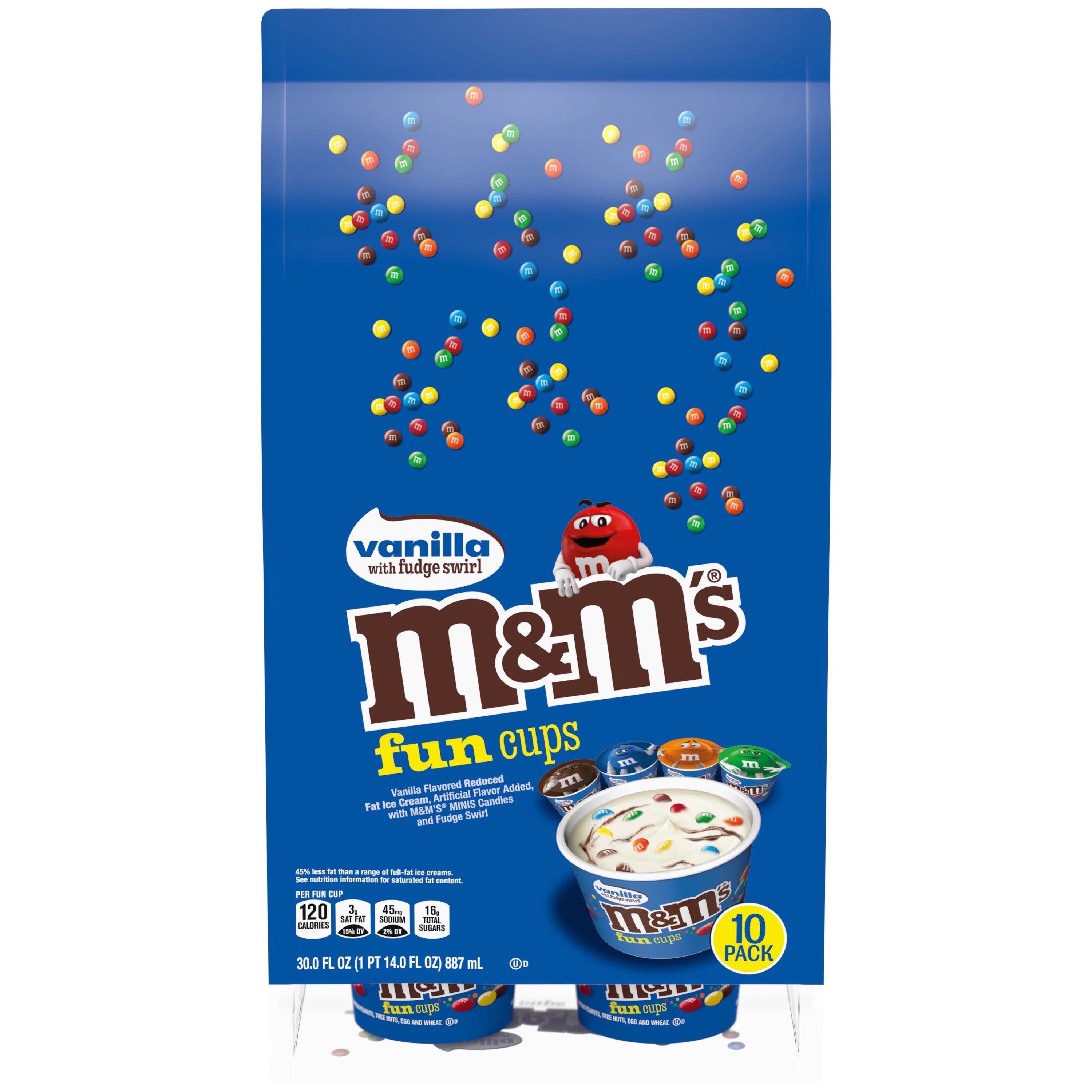 M&M's Vanilla Ice Cream Fun Cups Shop Ice Cream at HEB