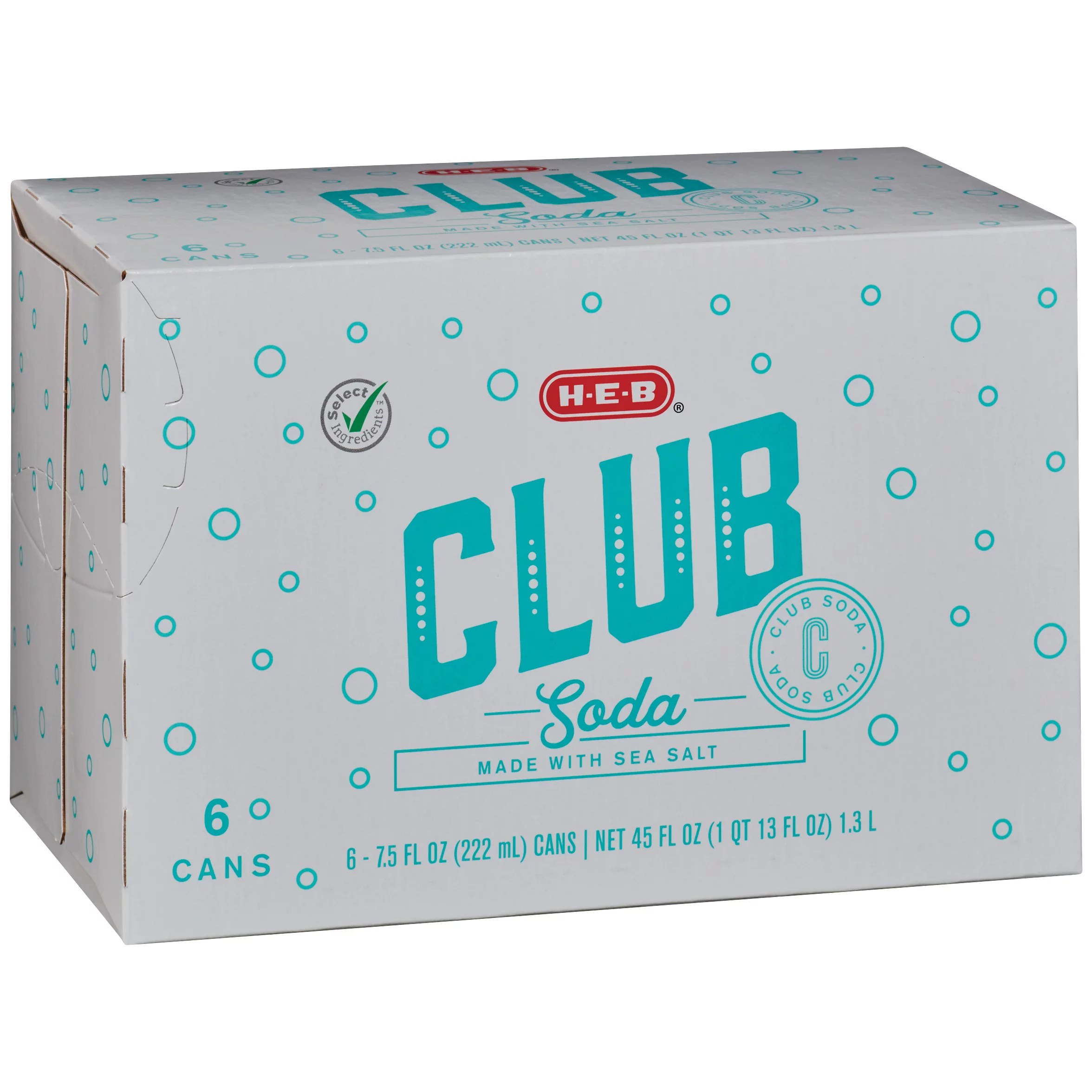 HEB Select Ingredients Club Soda 7.5 oz Cans Shop Cocktail Mixers