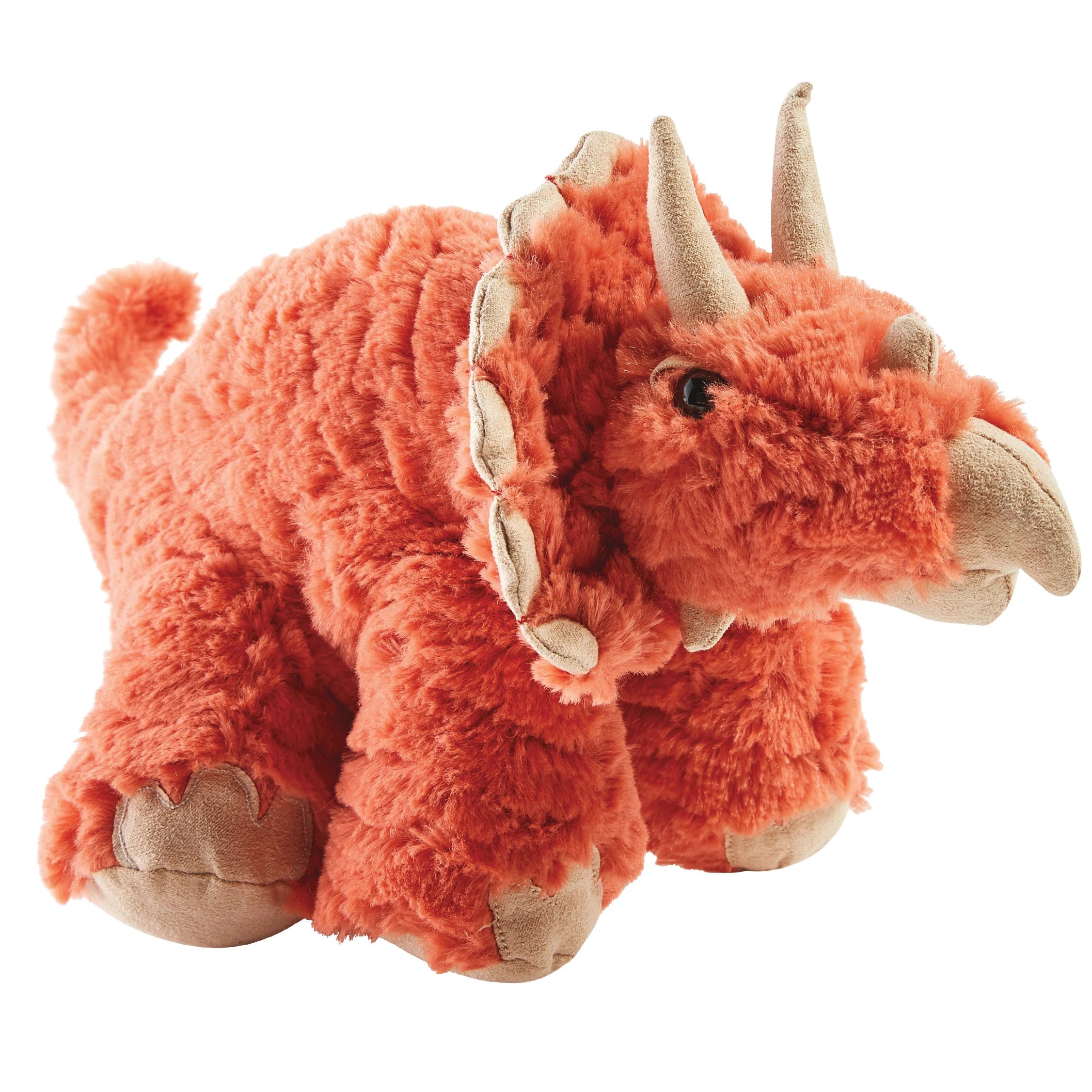 Animal Adventure Orange Dino Triceratops Plush Shop Plush Toys at HEB
