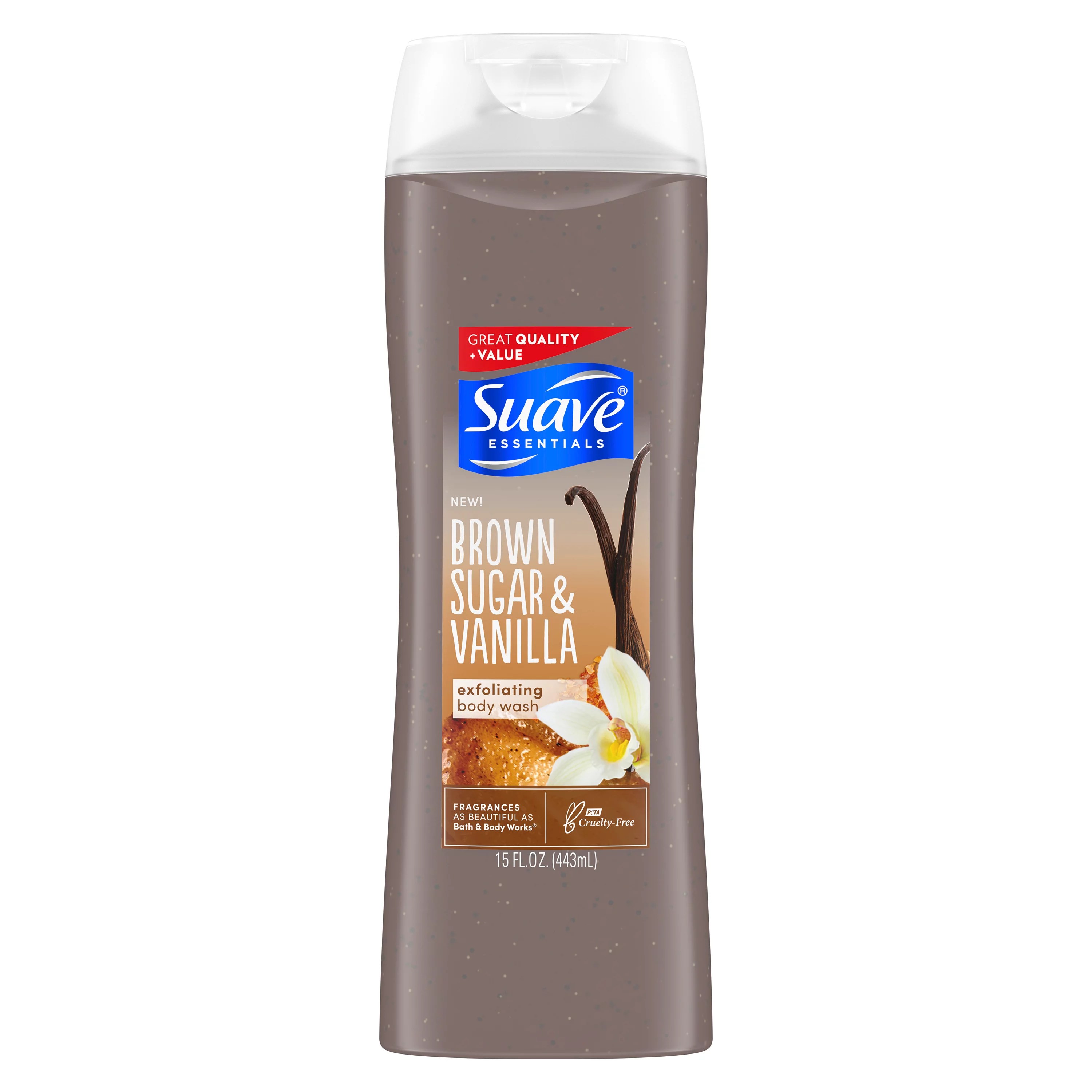 Suave Essentials Brown Sugar & Vanilla Exfoliating Body Wash Shop