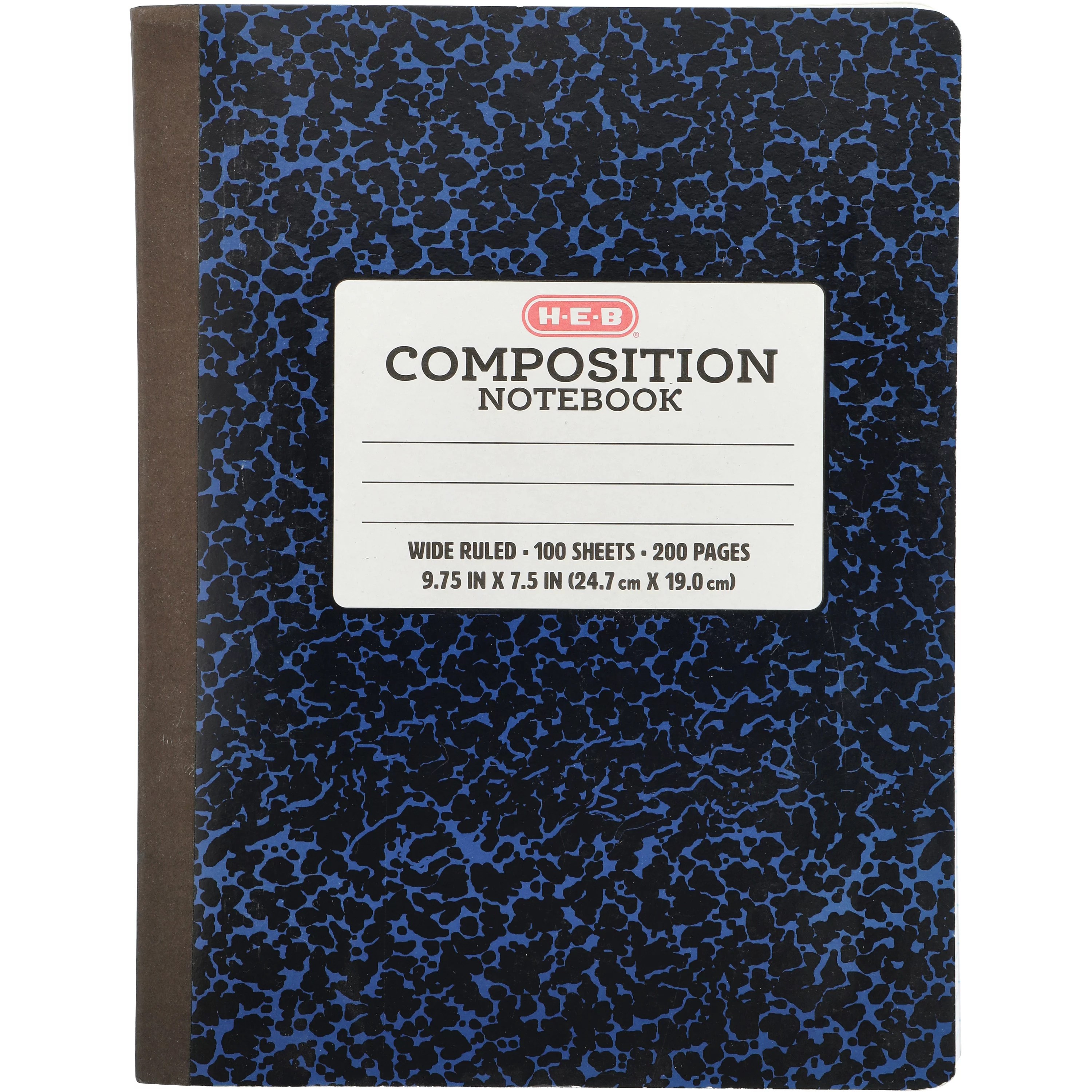 HEB Blue WideRuled Composition Notebook Shop Notebooks at HEB