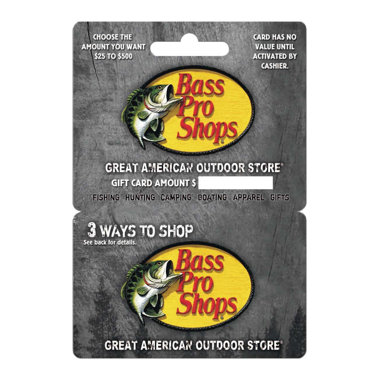 Bass Pro Shops 25 Gift Card Shop Specialty Gift Cards