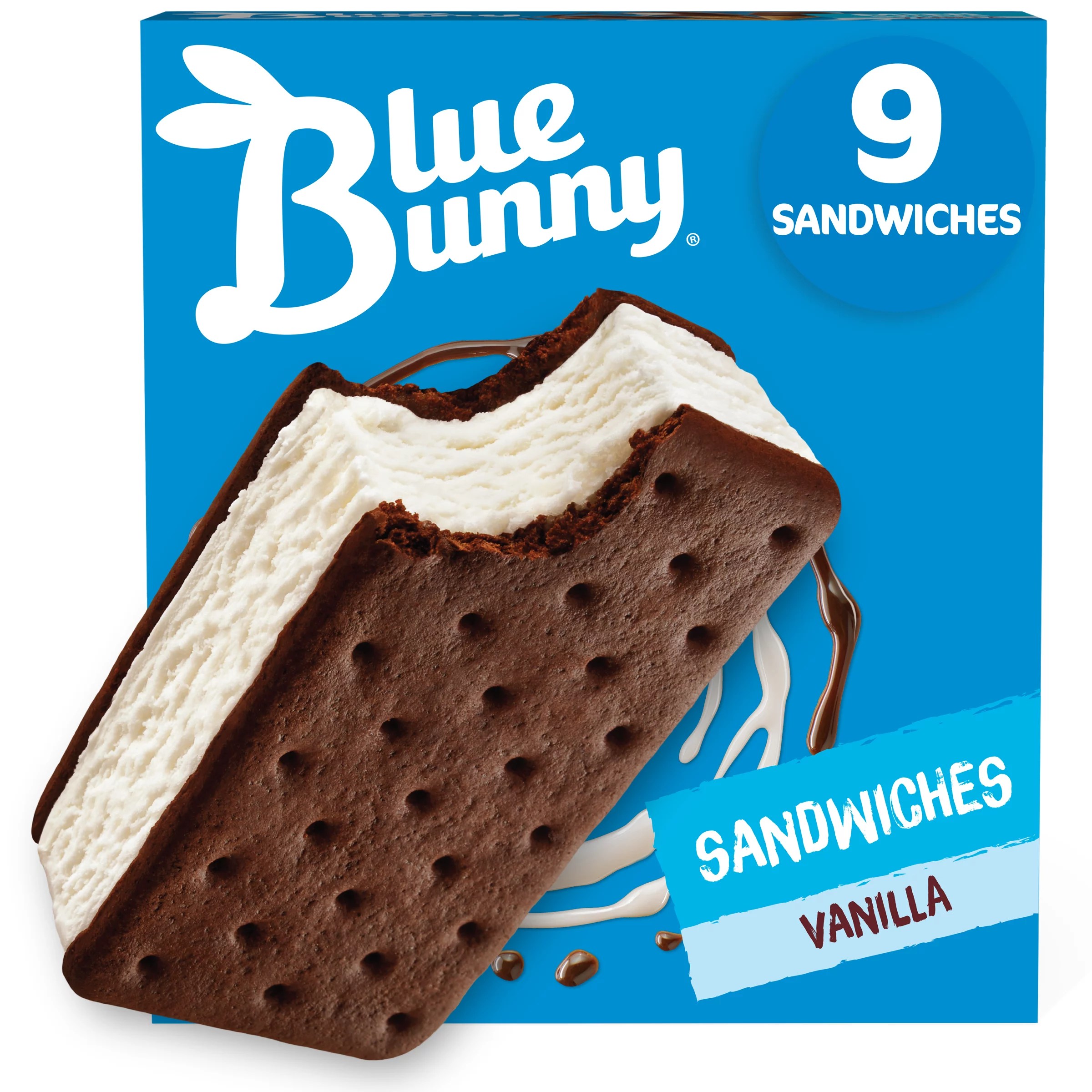 Blue Bunny Simply Vanilla Ice Cream Sandwiches Shop Cones & Sandwiches at HEB