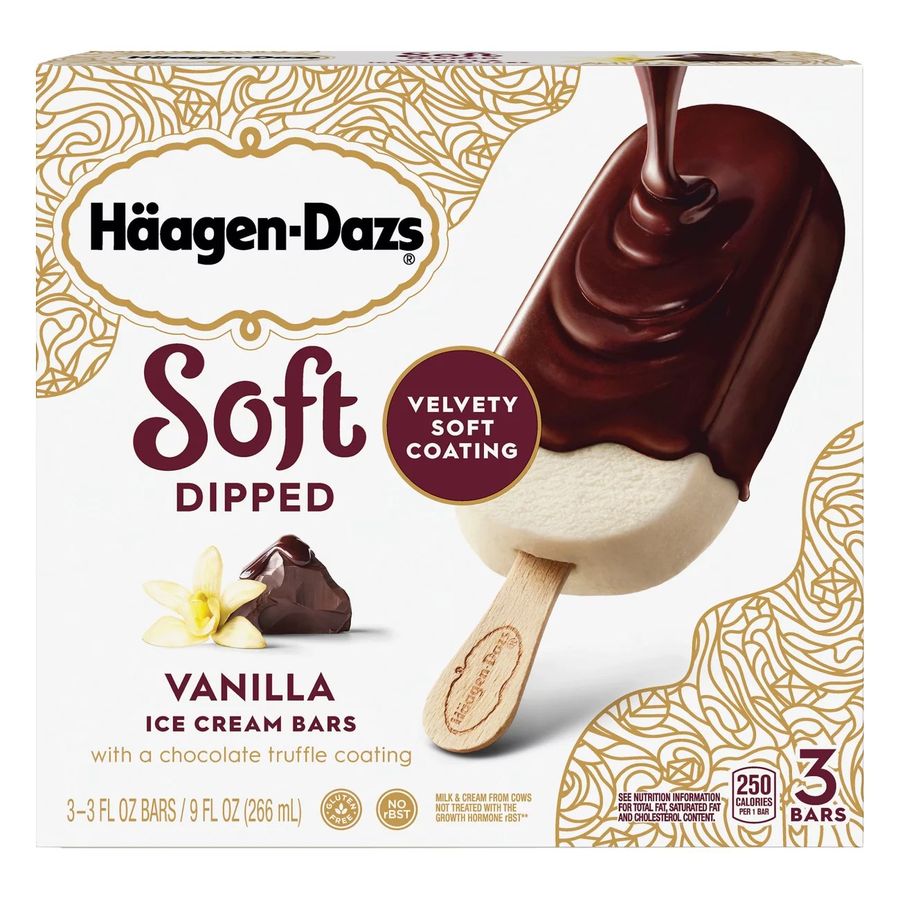 HaagenDazs Soft Dipped Vanilla Ice Cream Bars Shop Bars & Pops at HEB
