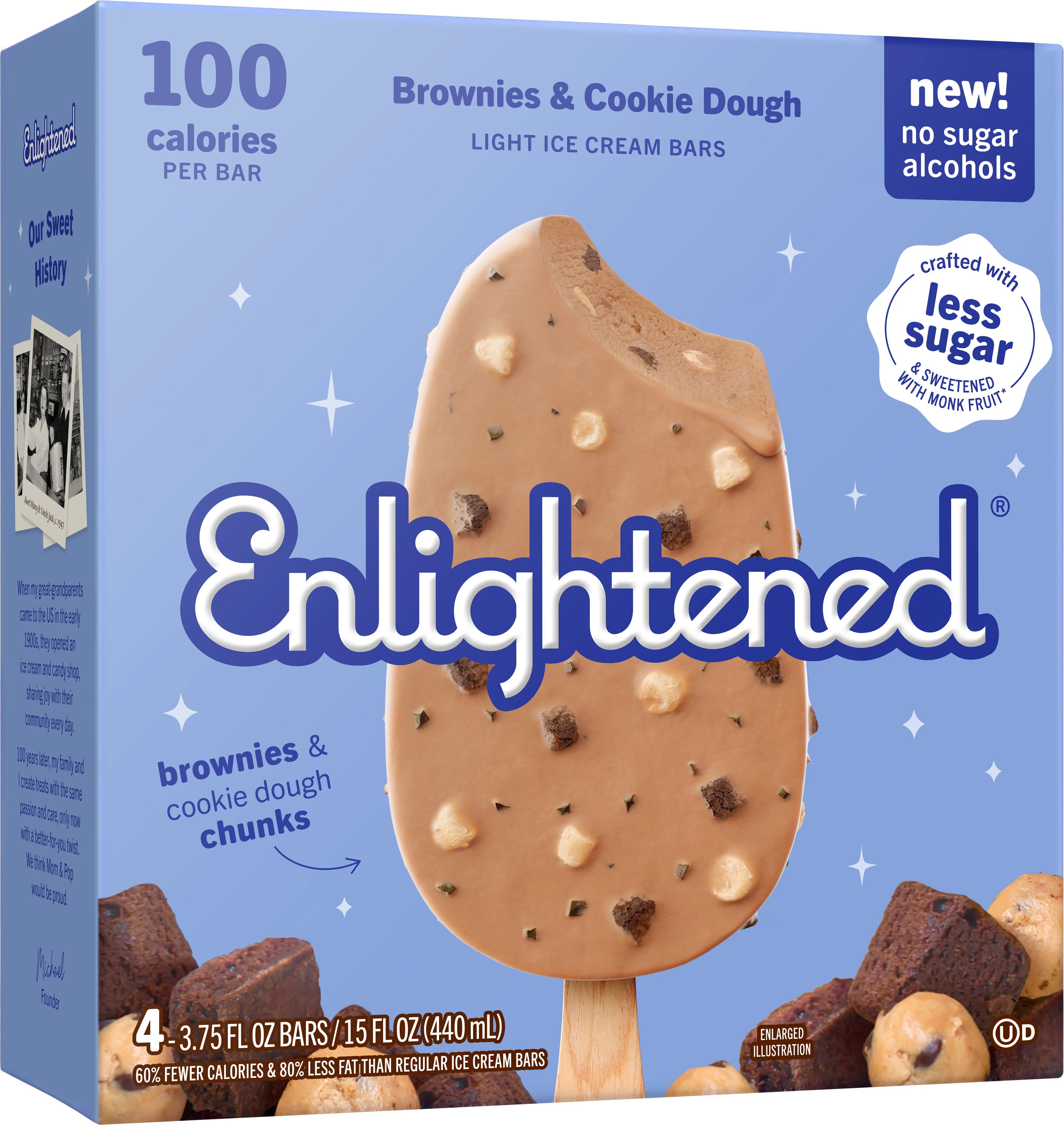 Enlightened Brownies & Cookie Dough Light Ice Cream Bars Shop Ice