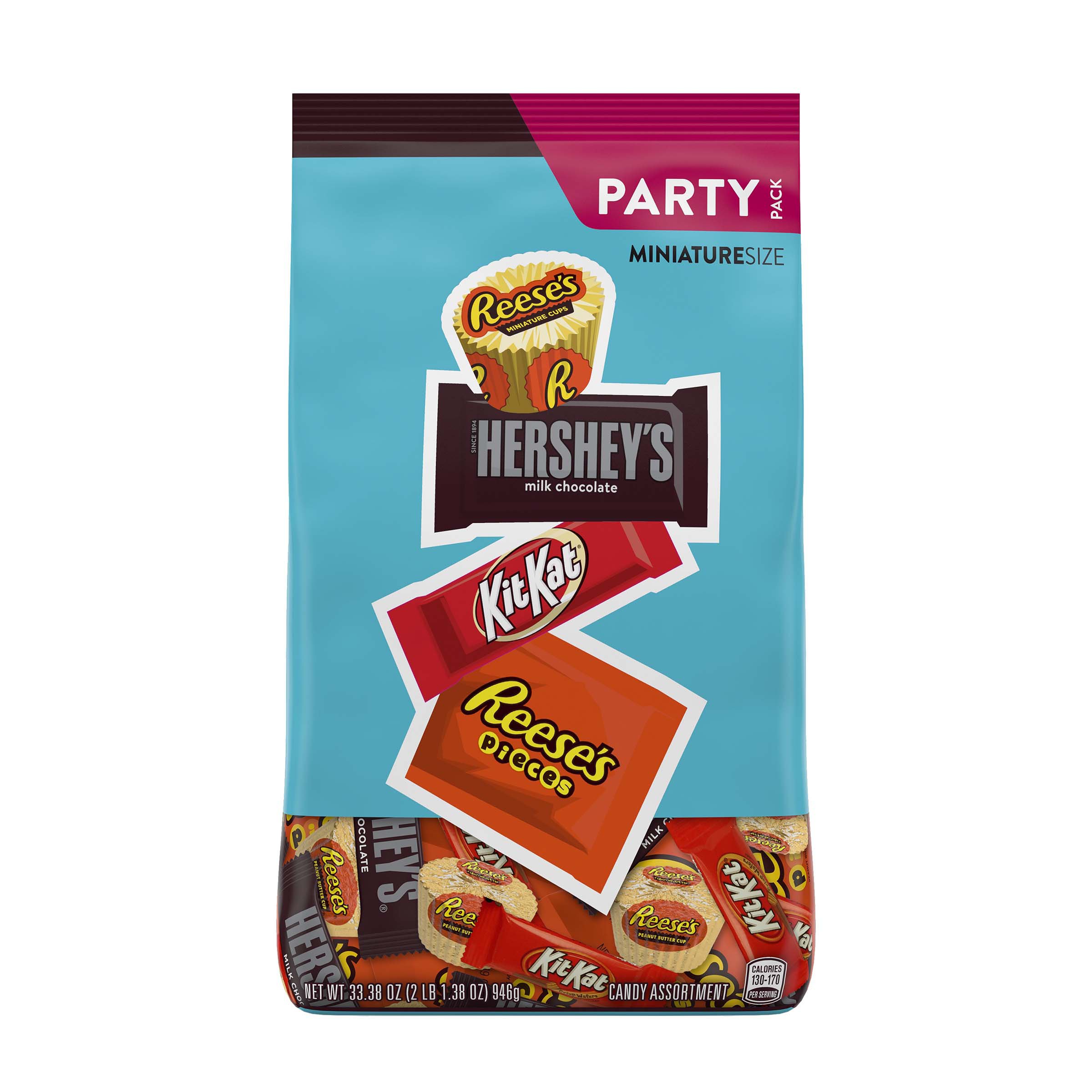 Reese's Hershey, Kit Kat Miniatures Chocolate Assortment Candy Bulk