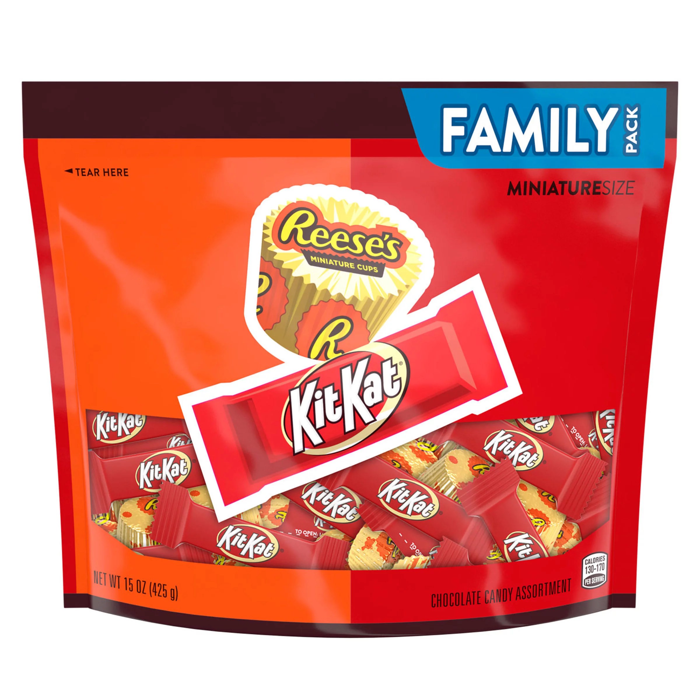 Hershey's Reese's & Kit Kat Miniature Size Chocolate, Family Pack