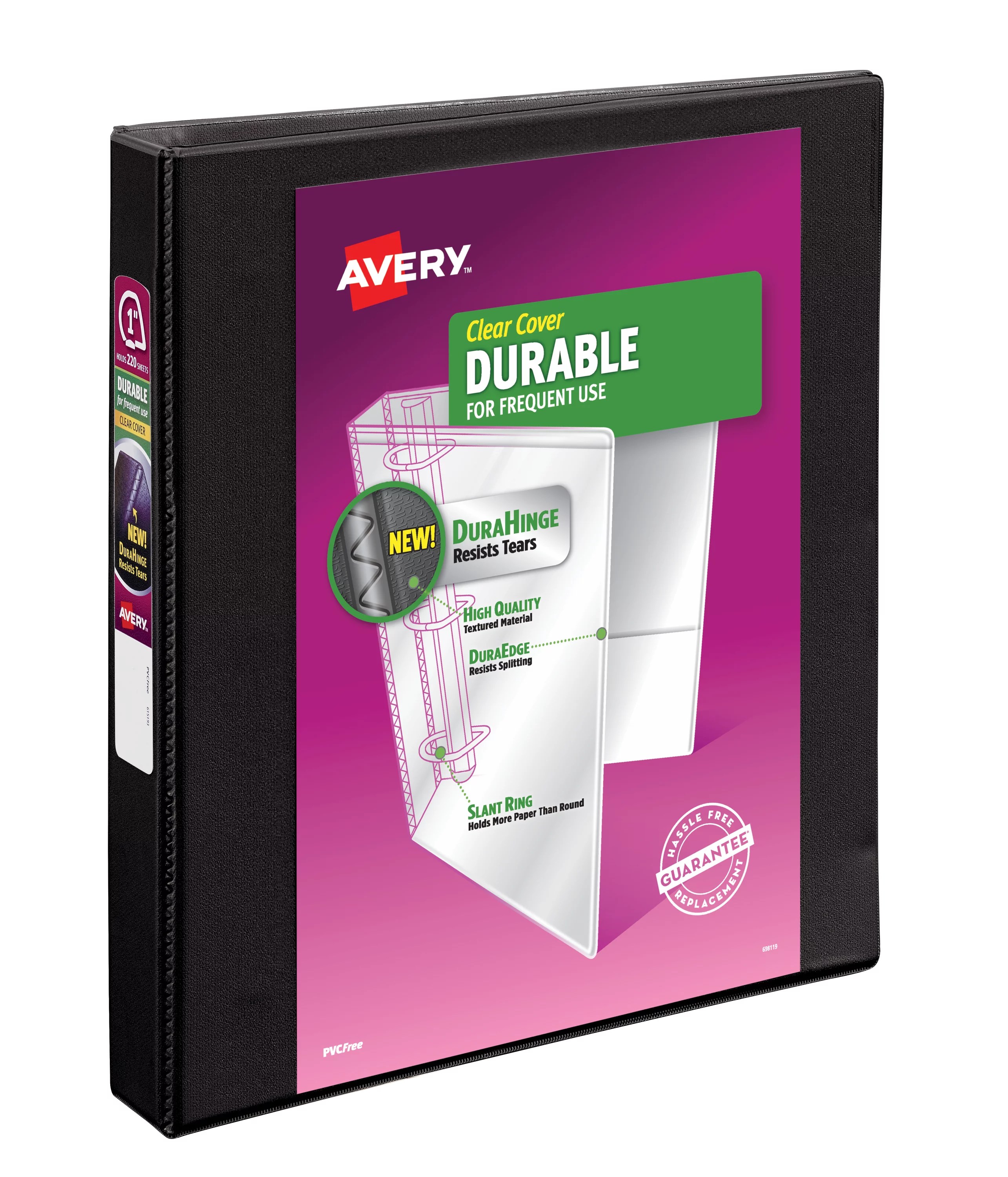 Avery Black Durable View Binder Shop Binders at HEB