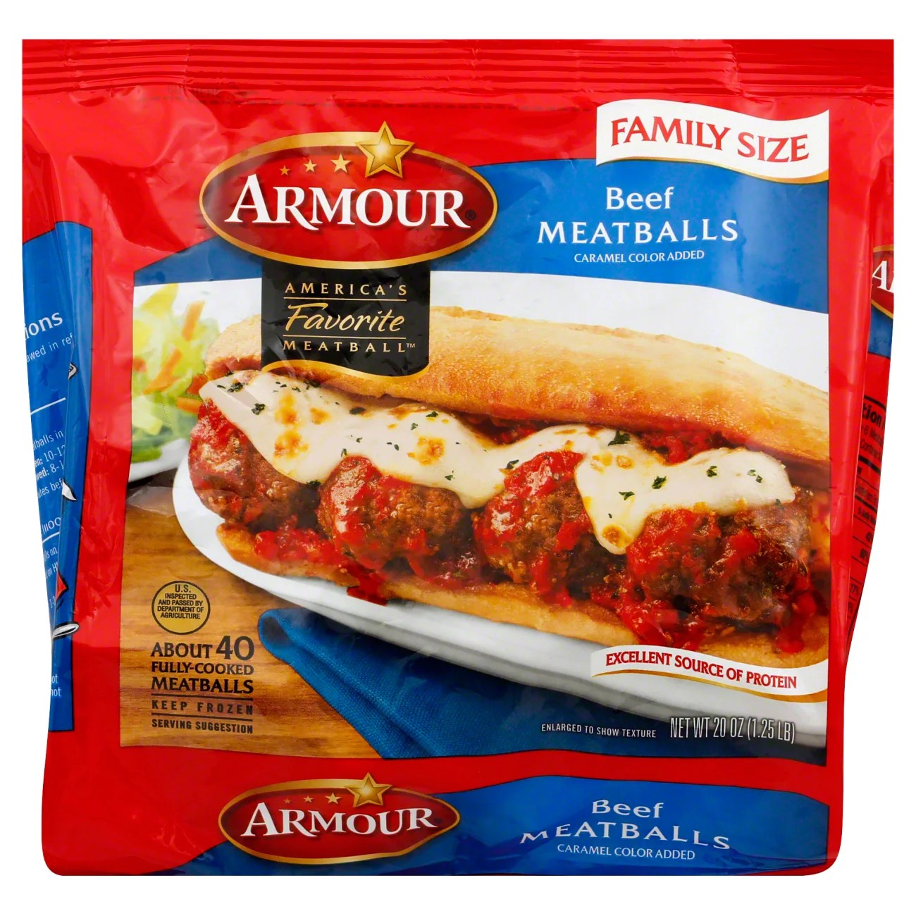 Armour Beef Meatballs Family Size Shop Meatballs at HEB