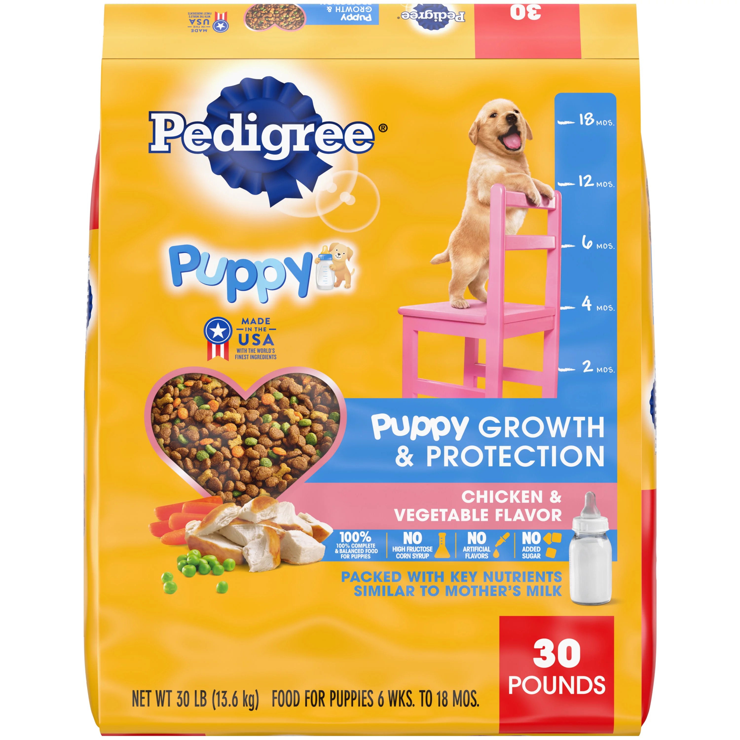 Pedigree Pedigree Dry Dog Puppy Chicken And Veg Complete Nutrition 36L Shop Food at HEB