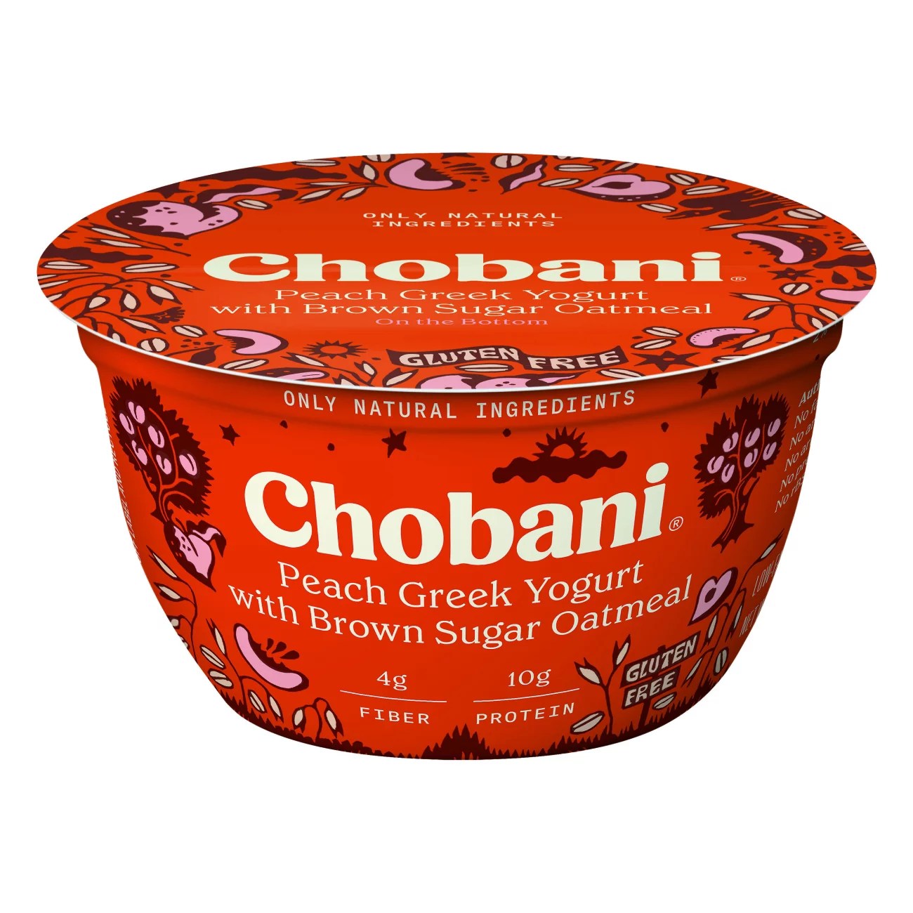 Chobani Peach Greek Yogurt With Brown Sugar Oatmeal Shop Yogurt at HEB
