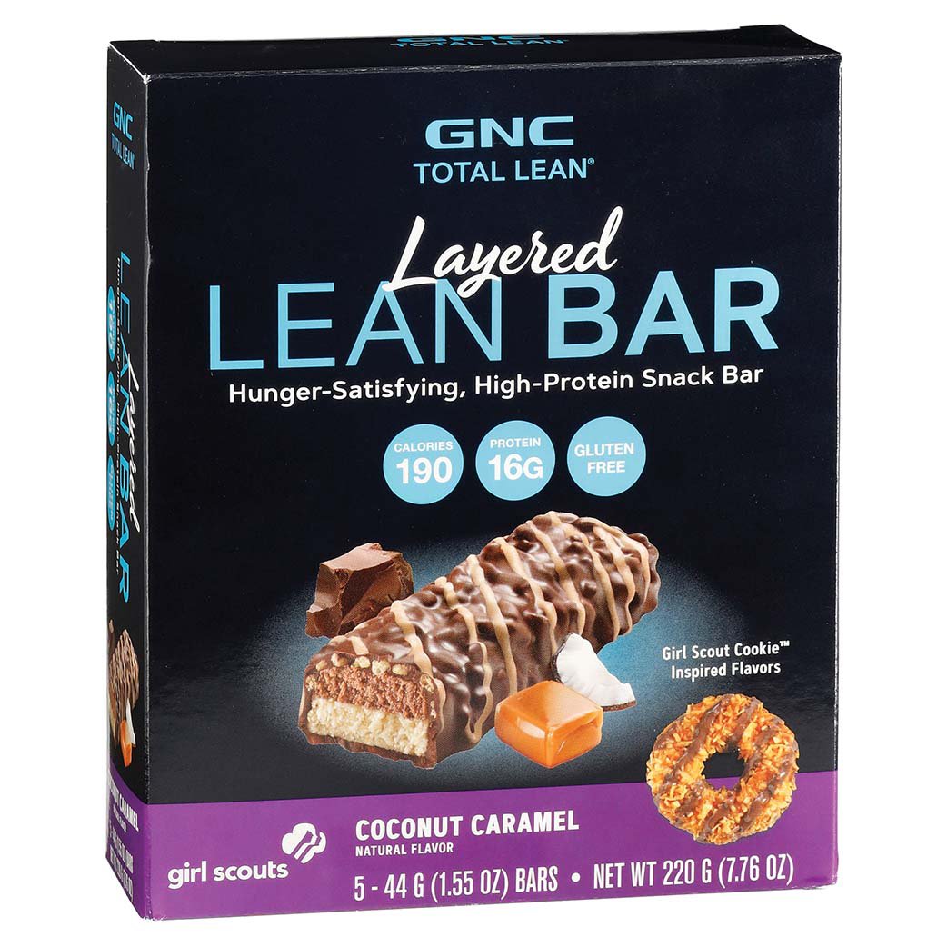 GNC Total Lean Layered Protein Bar Coconut Caramel Shop Diet