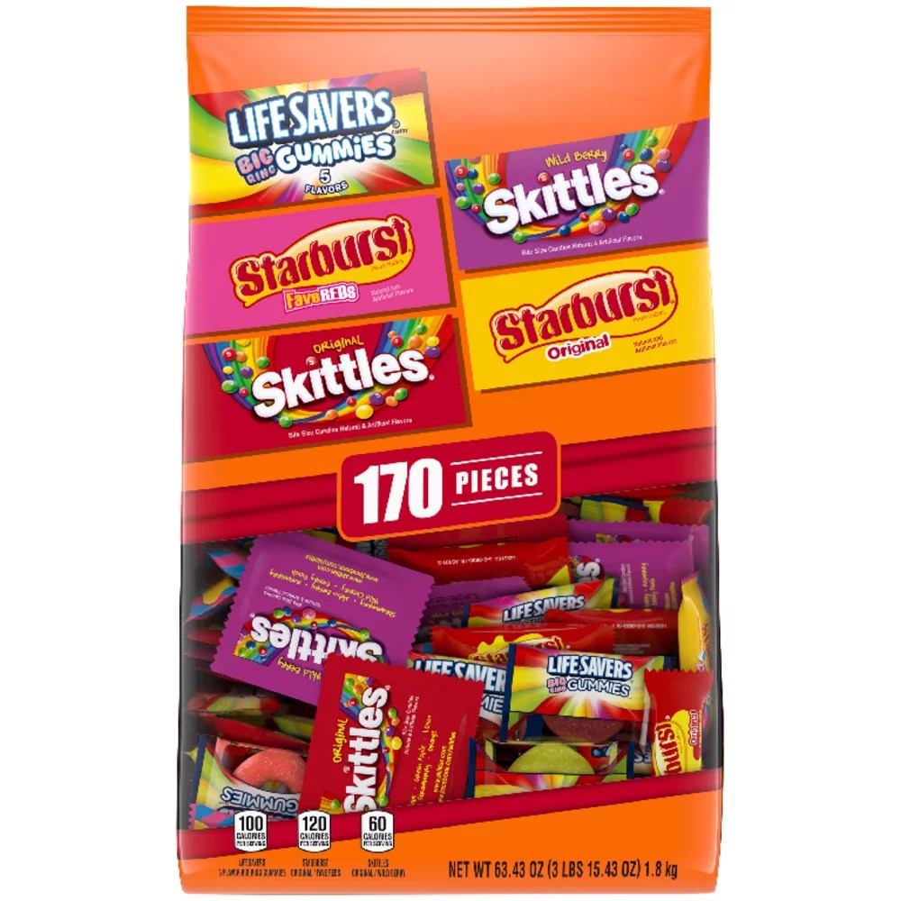 Mars Wrigley (Skittles, Starburst, & Life Savers) Gummies Halloween Candy Bag Shop Candy at HEB