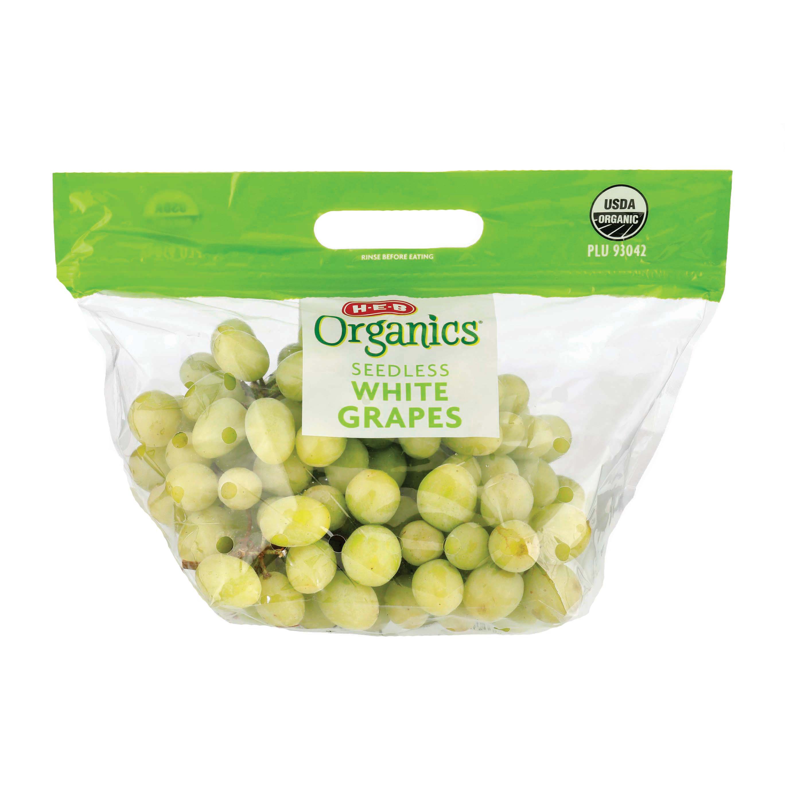 HEB Organics White Seedless Grapes Shop Fruit at HEB
