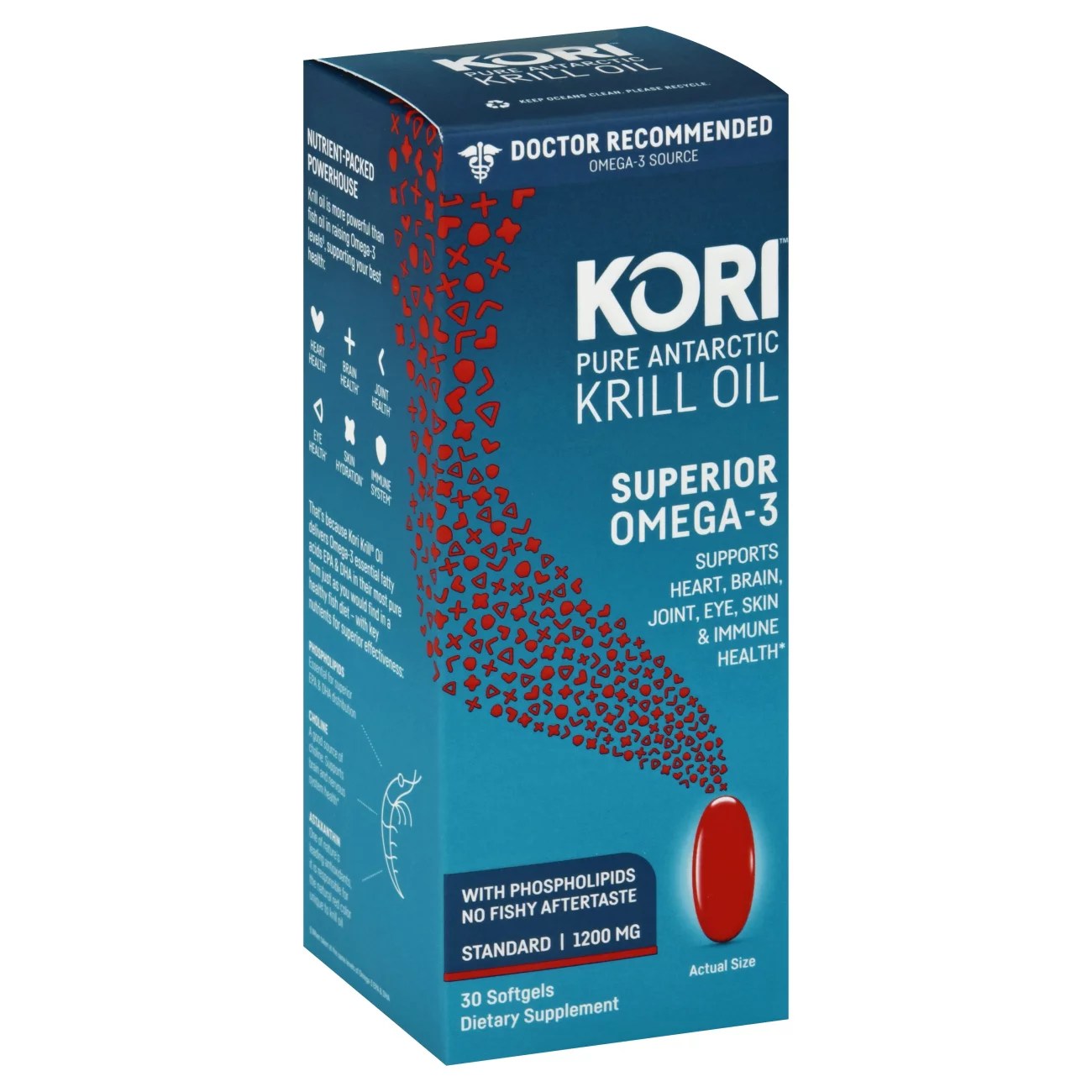 Kori Pure Antarctic Krill Oil 1200mg Shop Diet & Fitness at HEB