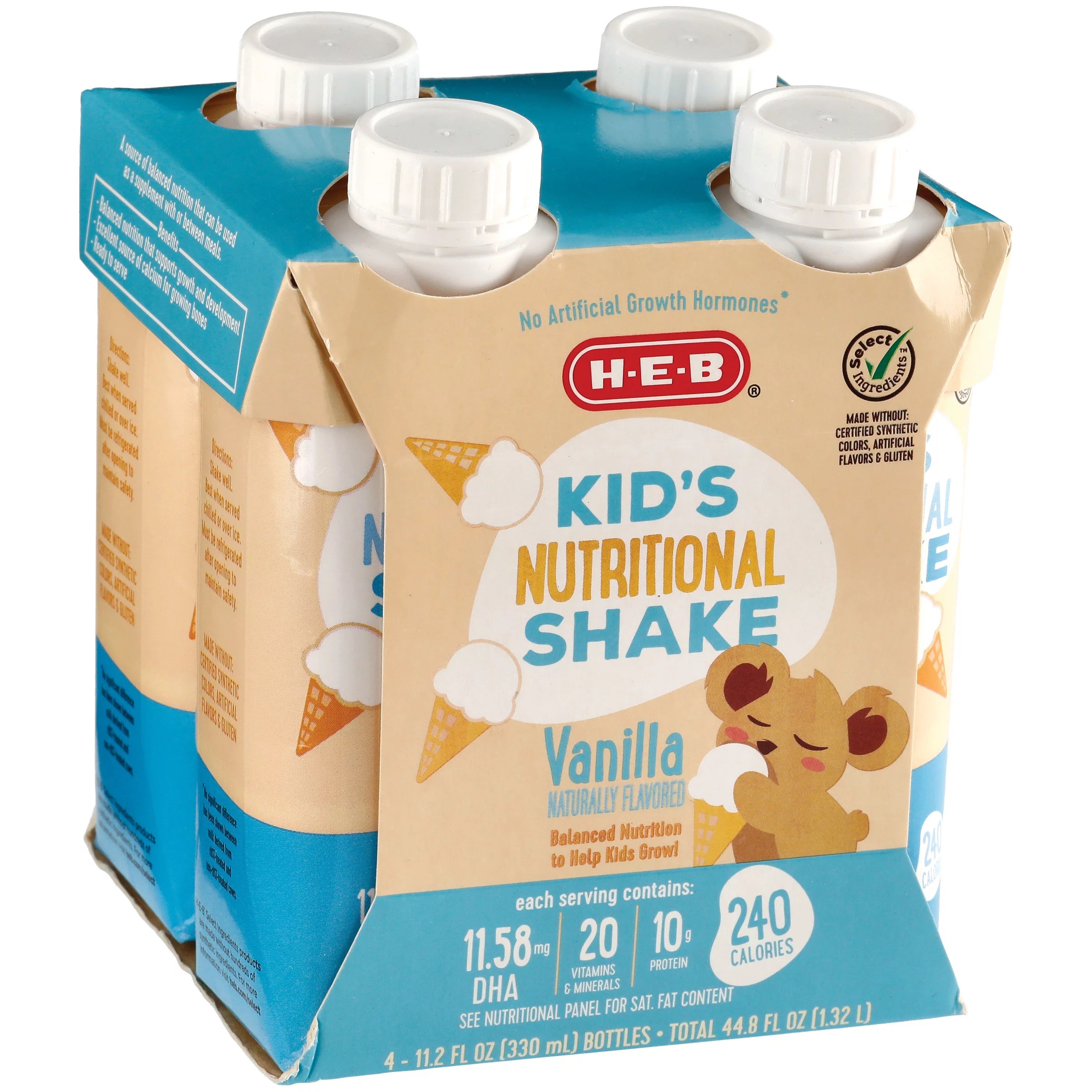 HEB Kid's Nutritional Shake Vanilla 4 pk Shop Electrolytes & Shakes at HEB